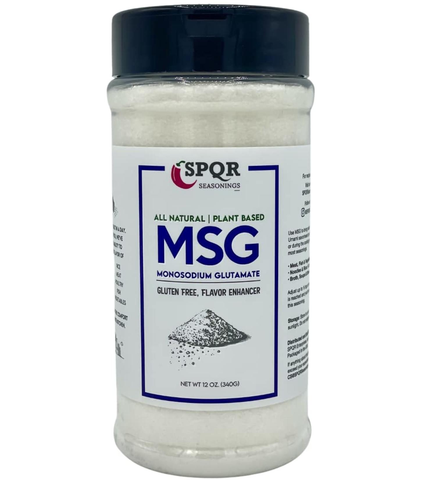 All Natural MSG Seasoning XL 12oz Bottle - Gluten Free, Plant Based, Restaurant Grade Flavor Enhancer by SPQR Seasonings - Buy Online on GoSupps.com