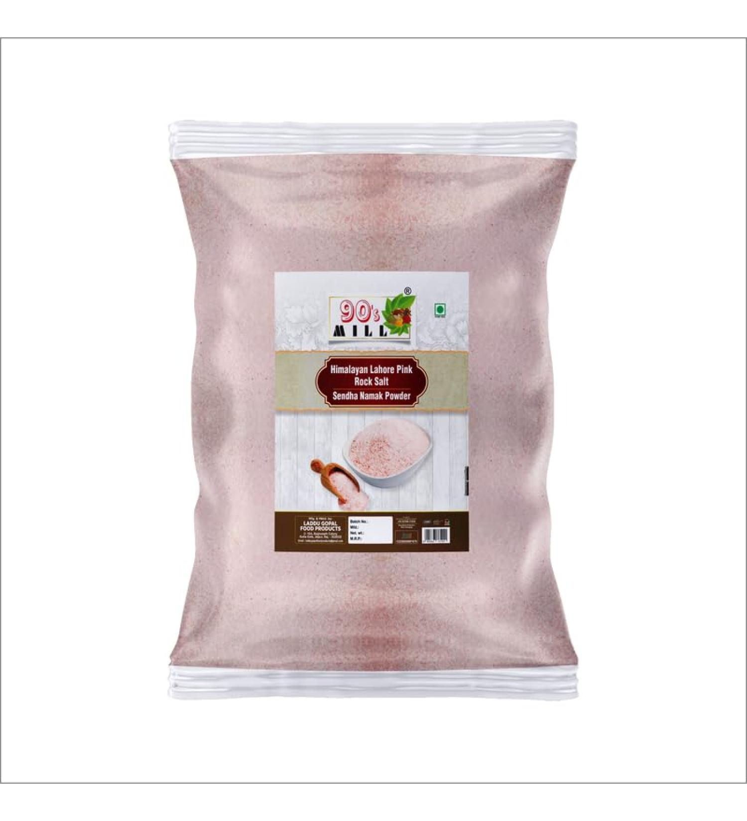 90's MILL Himalayan Pink Rock Salt Powder | Natural Rock Salt Powder | Additive-Free Gourmet Grade Signature Quality | Premium Sendha Namak-200GM*1Pack - Buy Online on GoSupps.com