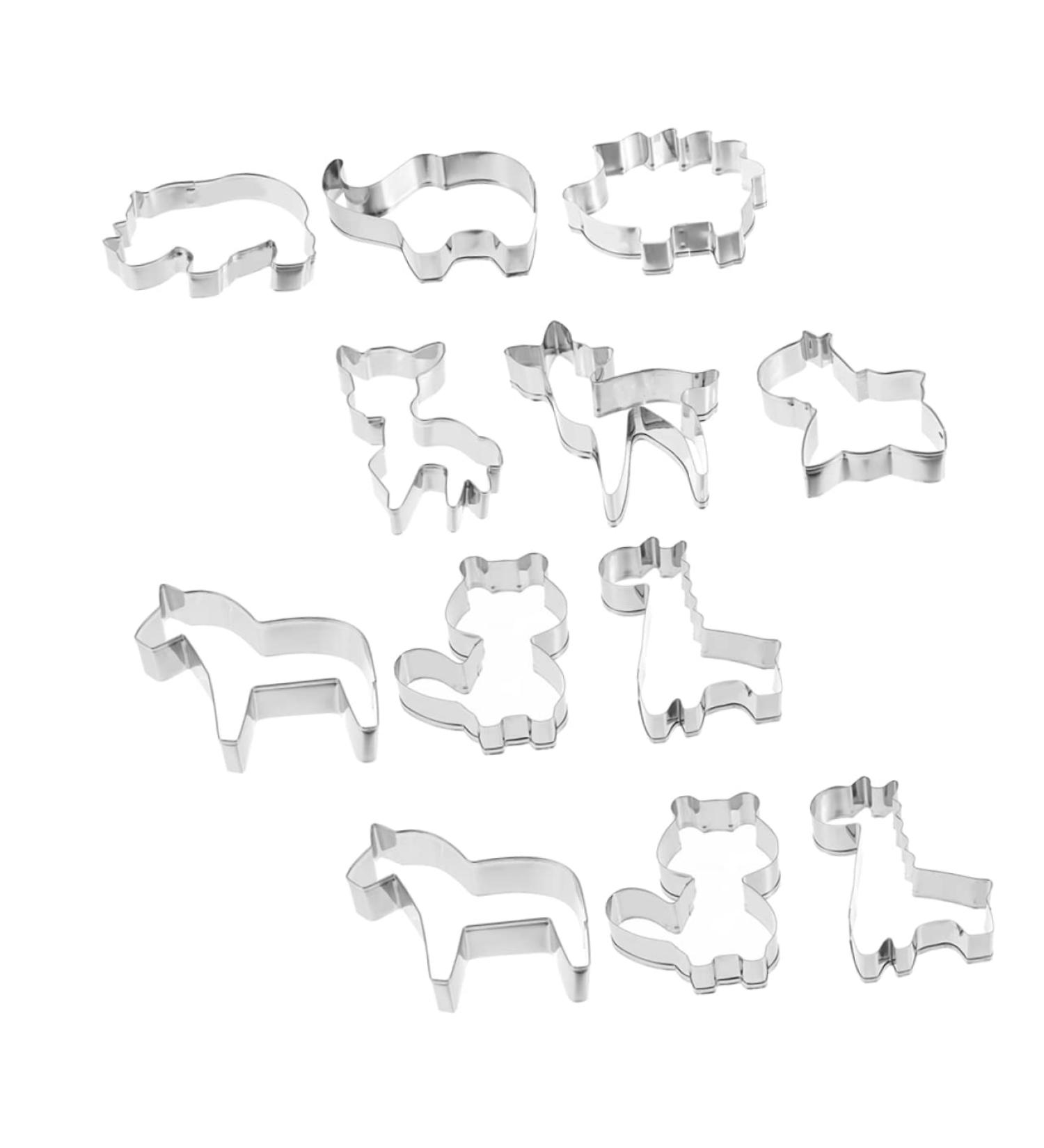 Zerodeko 18pcs Fondant Cake Cutting Dies Zoo Animal Biscuit Mold Cutters Baking Molds Animals Shape Biscuit Fruit Cake Rings for Cake Fondant Molds Cookie Mold Stainless Steel Animal World - Buy Online on GoSupps.com
