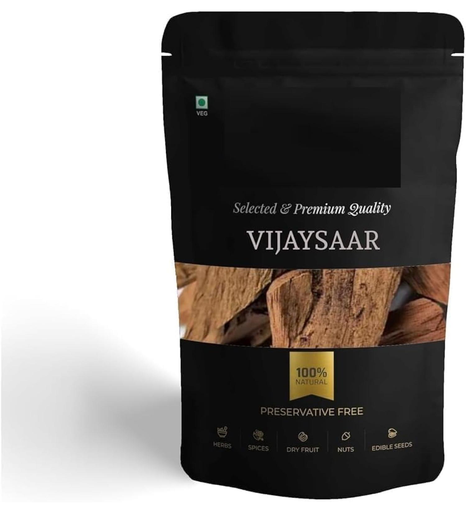 Vijaysaar Lakdi Premium Vijaysaar Wood Pt rocarpus marsupium Pure and Natural (100 g)