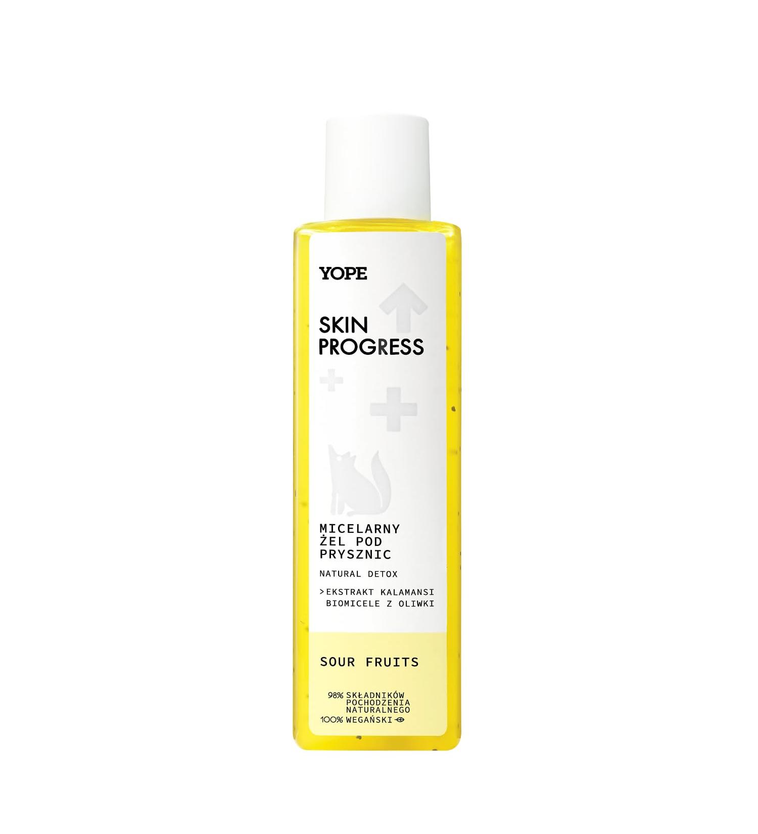  Yope YOPE SKIN PROGRESS MICELLAR SHOWER GEL DETOX NATURAL - FRUITS AGRIA 200 ML - Buy Online on GoSupps.com