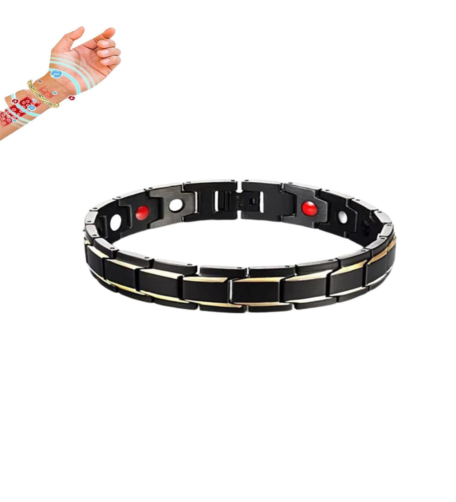 JOSUE MAGENATIONY Menopause Bracelet - Weight Loss & Magnetic Therapy Relief for Women & Men - Black Gold One Size - Buy Online on GoSupps.com