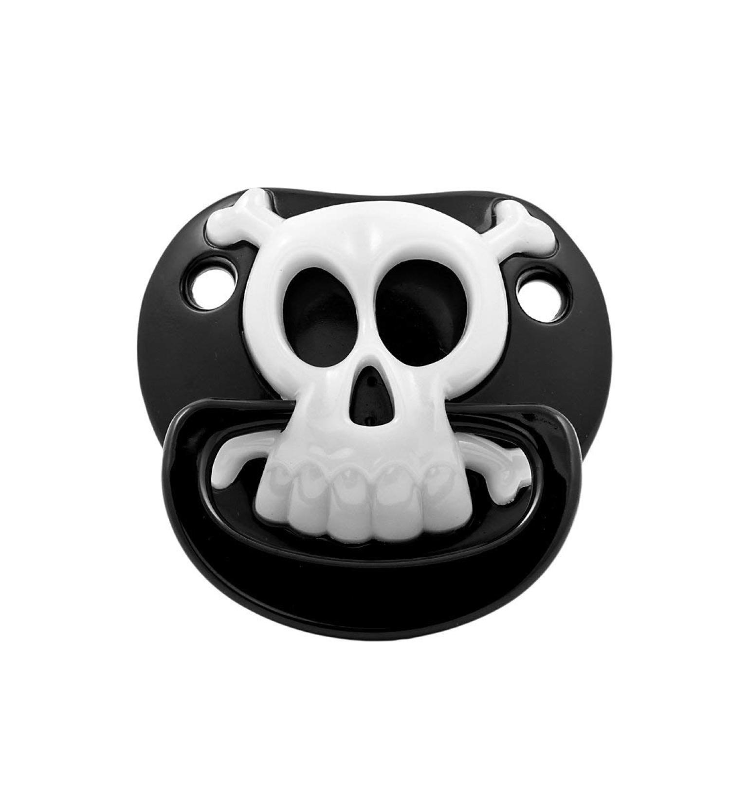Billy Bob BLACK PIRATE SKULL PACIFIER Baby Pacifier 90049 Original USA Brand by Preciastore by preciastore