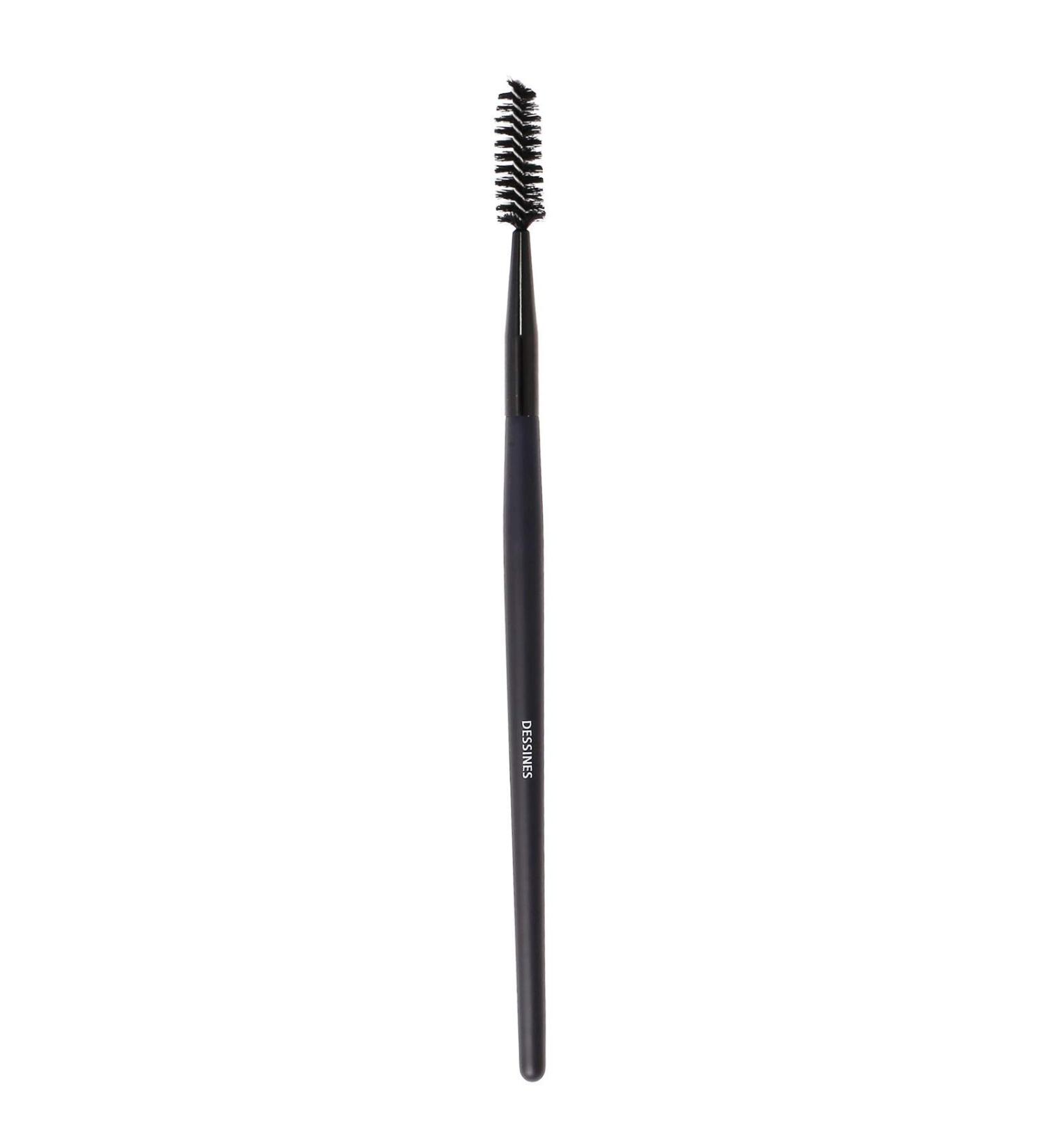 DESSINES Vegan Makeup Brush with Natural Wooden Handle - TU787 Eyebrow & Eyelash Brush (Black/Onyx) - Eco-Friendly Beauty Tool - Buy Online on GoSupps.com