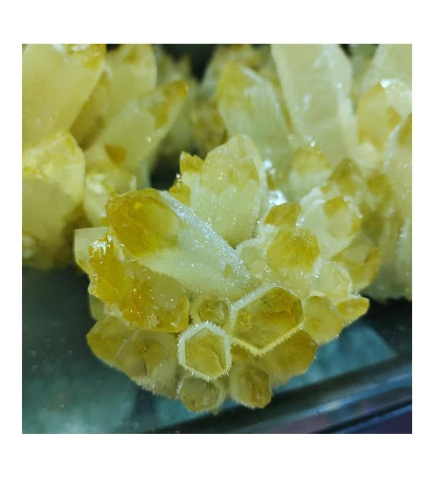 1pcs Yellow Phantom Quartz Crystal Cluster Specimen Stones (Size : 400-500g)