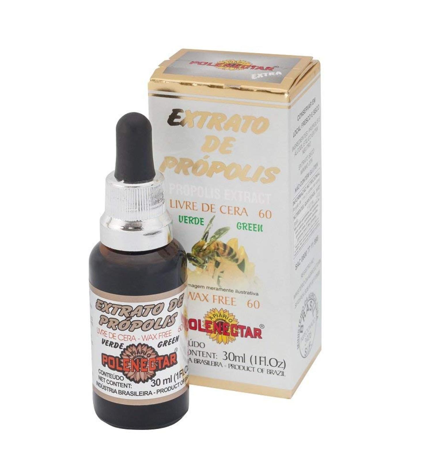 Polenectar Brazil Imported Premium Bee Propolis Extract Wax Free 60 (30ml) from Polenectar