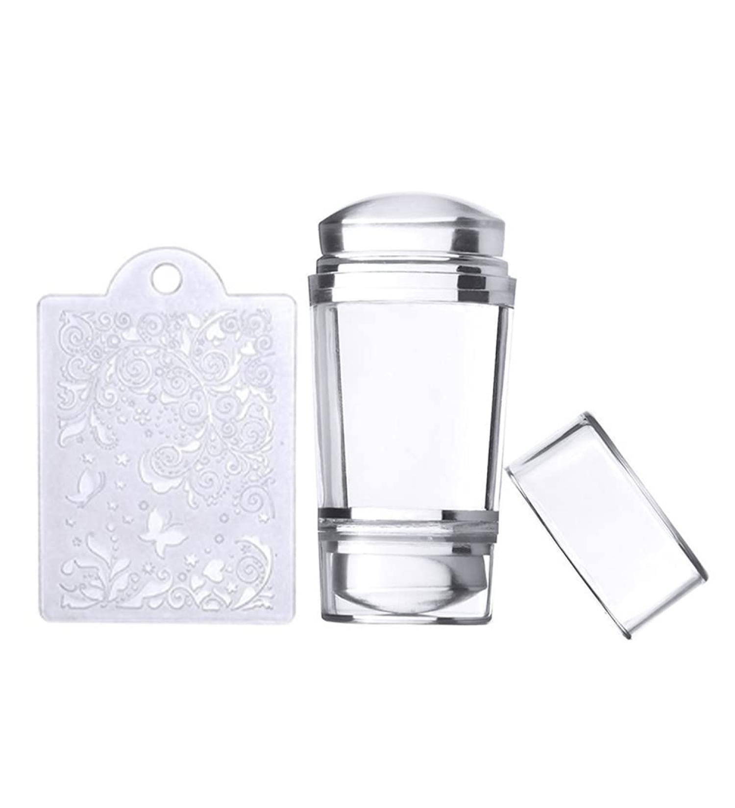 Bbabbt Silicone Gel e Stamper with Scraper - Clear Nail Art Stamping Tool for French Tips & Manicure - Buy Online on GoSupps.com
