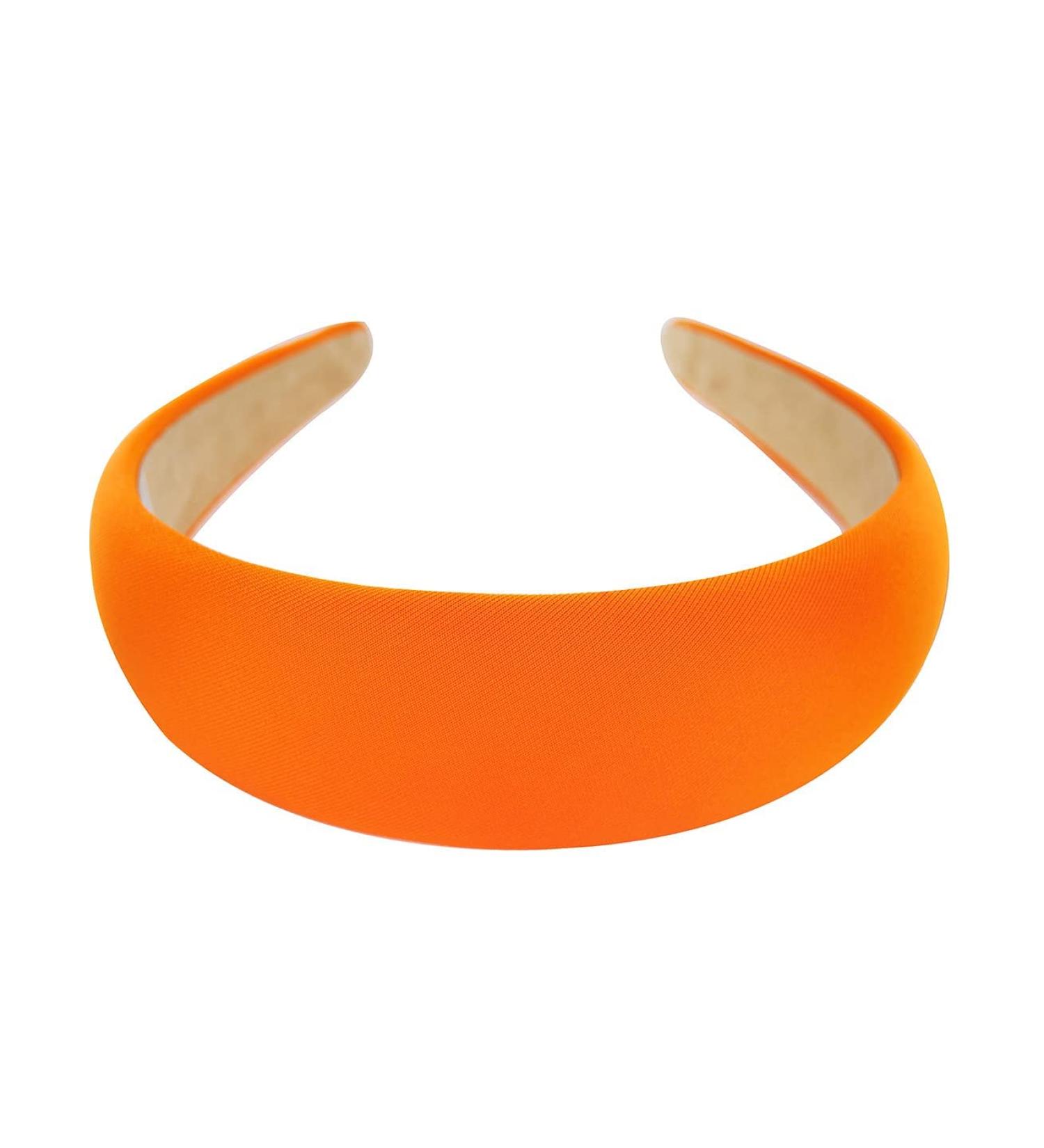 axy Wide Headband - Padded Candy Colors Hair Accessory for Women | Stylish Orange Hairband - HRK2A - Buy Online on GoSupps.com