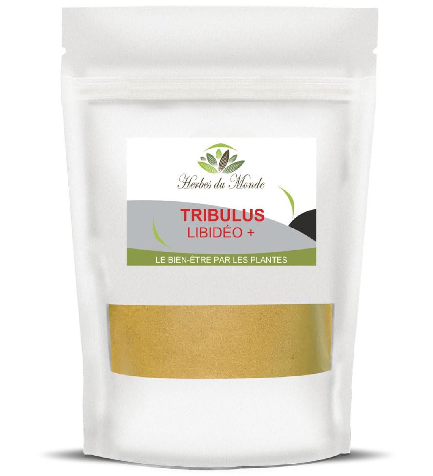 Herbes du Monde Herbs of the World - Tribulus Libid o 200g: Boosts Libido & Testosterone Sport & Energy 100% Natural Plant with High Saponin Content Improves Performance - 1 sachet