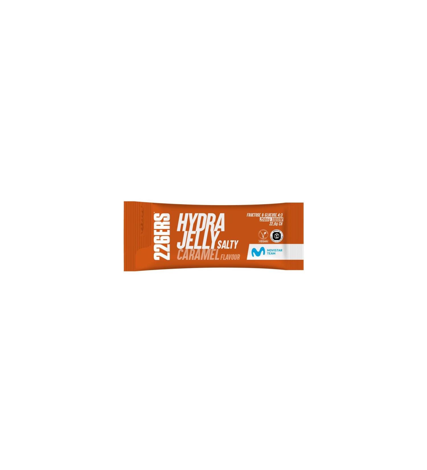 226ERS - Hydrajelly, Gelatin Energy Gel, 40g, Glucose and Fructose, Immediate Energy, Muscle Recovery, Sodium Intake, Better Assimilation and Digestion, Salted Caramel