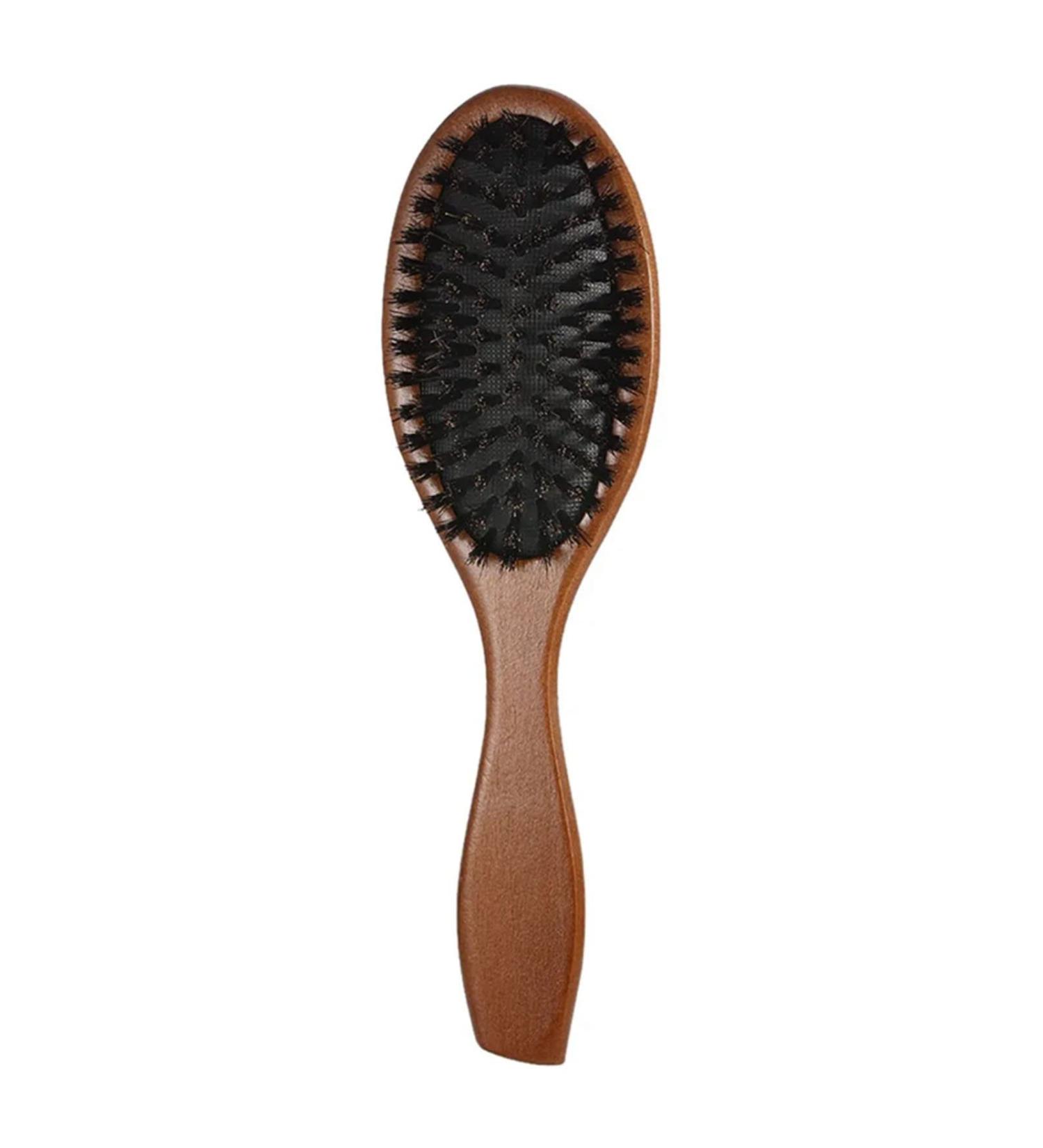 Men's Beard Brush - Dark Brown Soft Bristles & Comfortable Handle for Ultimate Beard Care & Grooming - Buy Online on GoSupps.com