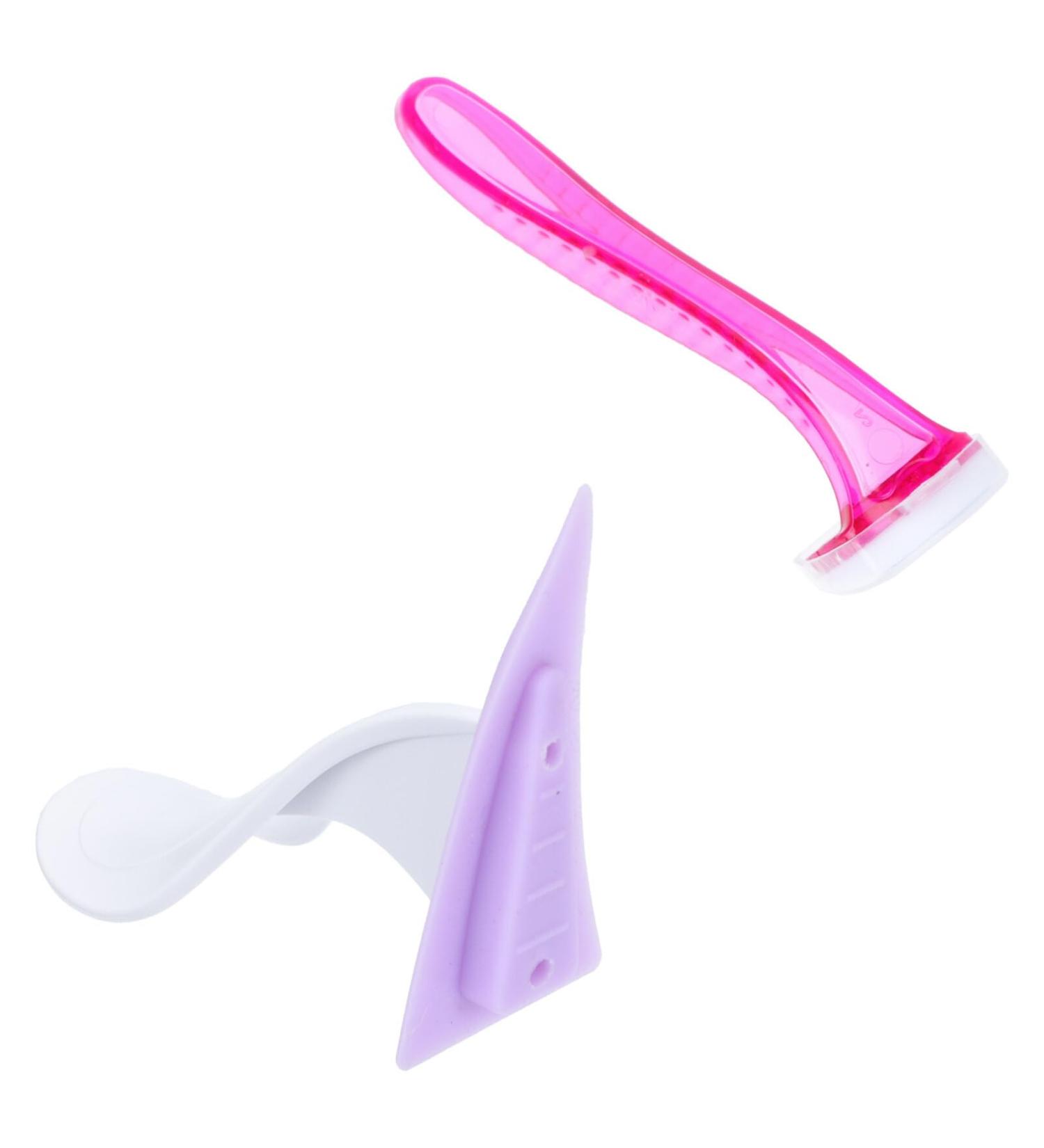 Minkissy 4 sets Intimate area Trimmen -Haarschneider Women'shaarrasier Women's Razor To shave intimate shave template female trimmer women razor bikini Fr ulein ABS Former 7x6cmx4pcs different colors x 4 pieces