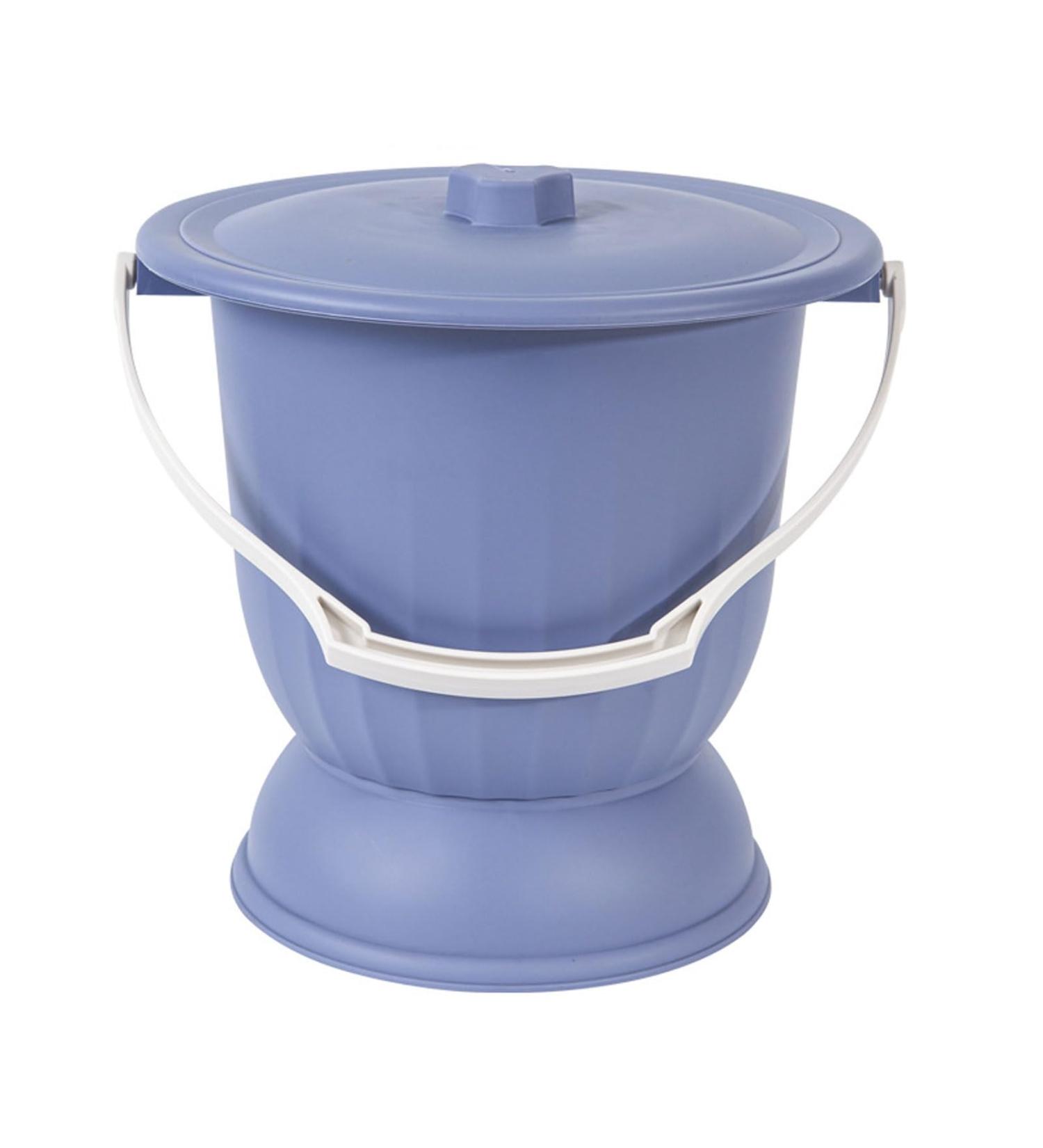 NEDLON Portable Chamber Pot with Lid Spittoon Urine Bucket with Handle Bedside Urinal for The Elderly Pregnant Women's Use (Color : Navy Blue Size : 27.5 * 25.8cm) 27.5*25.8cm Navy blue - Buy Online on GoSupps.com