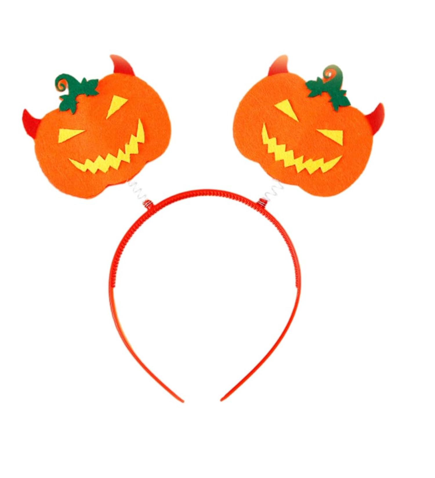 hgnxa Halloween Witch Headband Day of The Dead Nonwoven Hairband Material Kits Headpieces for All Age Festival Hair Decors Angry Pumpkin Hair - Buy Online on GoSupps.com