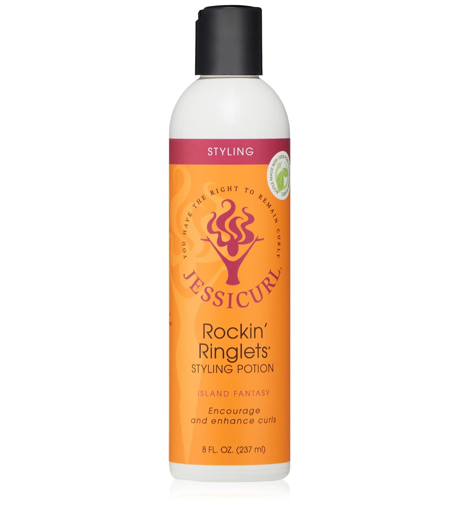 Jessicurl Rockin' Ringlets Styling Potion 8 Fl Oz - Curl Enhancer with Flaxseed Extract for Curly Hair - Frizz Control & Definition - Island Fantasy Scent - Buy Online on GoSupps.com