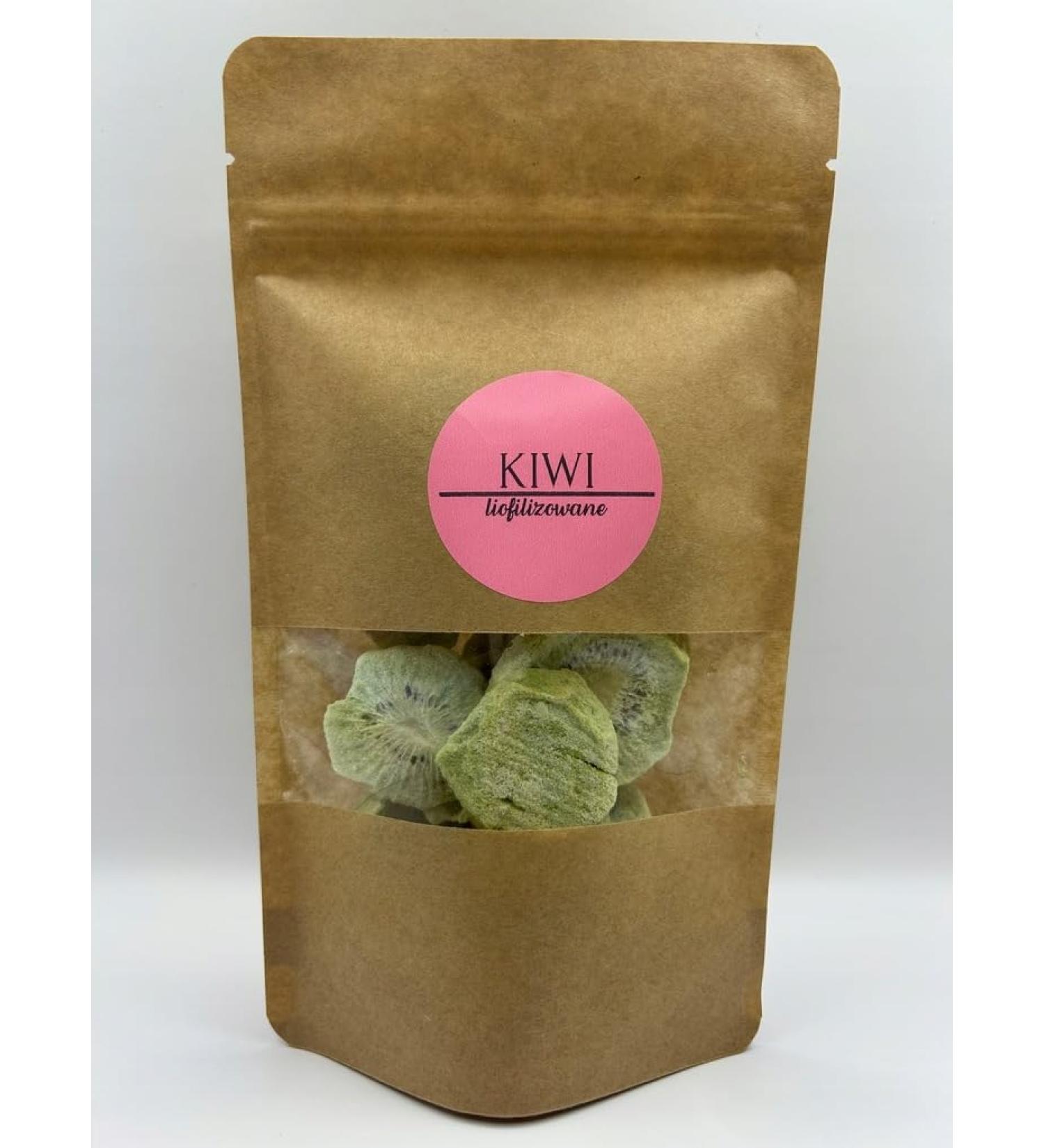 DELIFRUITS.PL Freeze-dried Kiwi 100g Plastry Fruit Crunchy Healthy High-Quality Freeze-Dried Fruit Freeze-Dried Fruit Dried and Freeze-Dried Fruit Sugar-Free and Preservative-Free