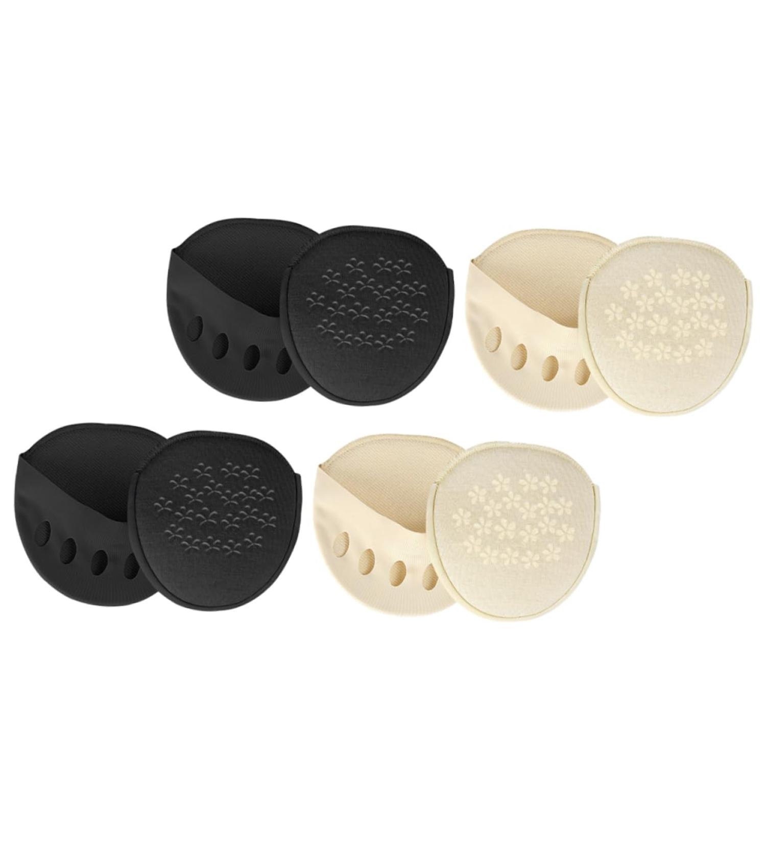 NOLITOY 4 Pairs High Heel Insoles | Breathable Forefoot Pads for Women | Comfortable Cotton Half Palm Rest & Arch Support - Buy Online on GoSupps.com