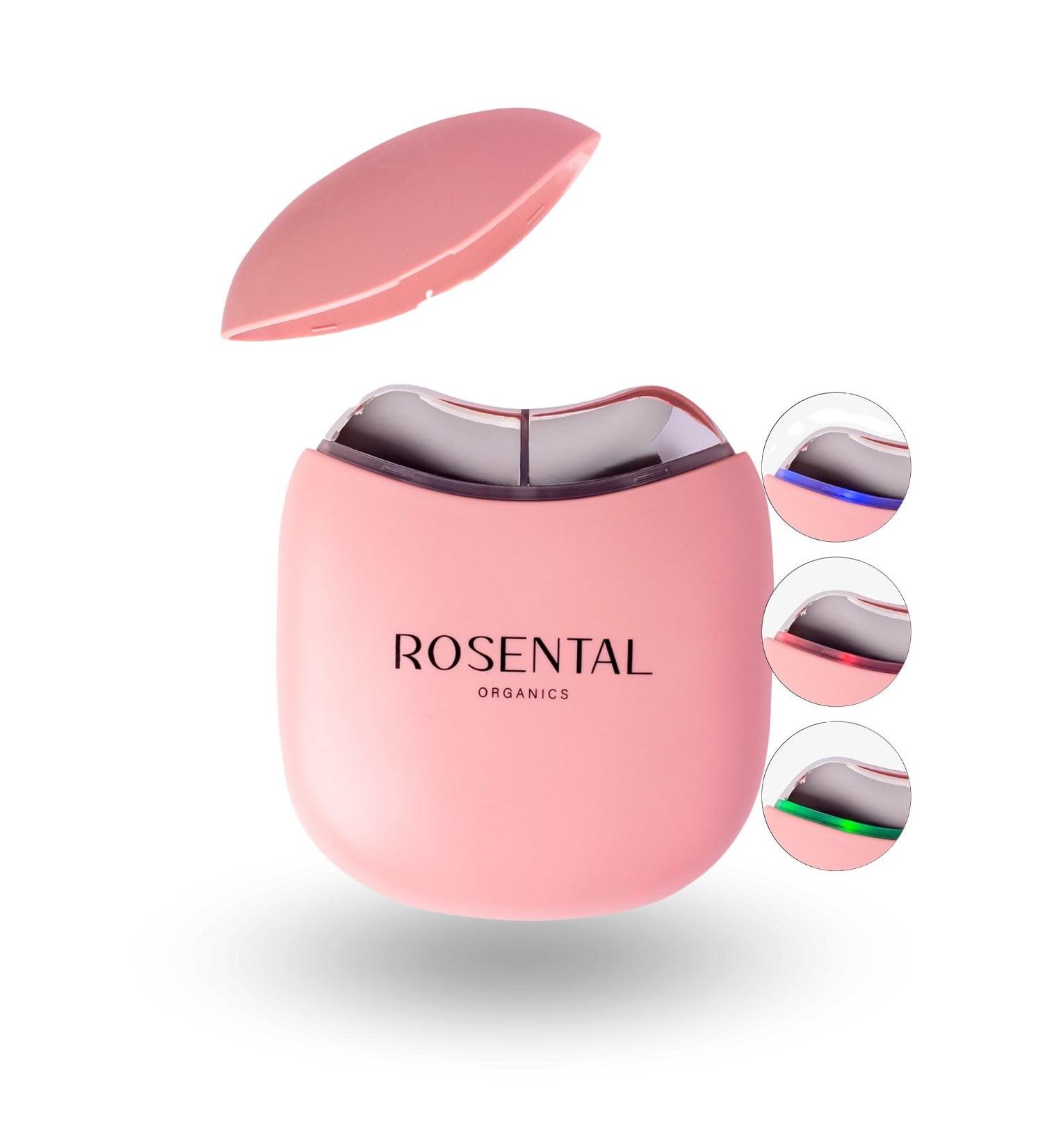 Rosental Organics Ems Gua Sha Face Massage Device - LED Light Therapy for Contoured Skin & Even Complexion - All Skin Types - Buy Online on GoSupps.com