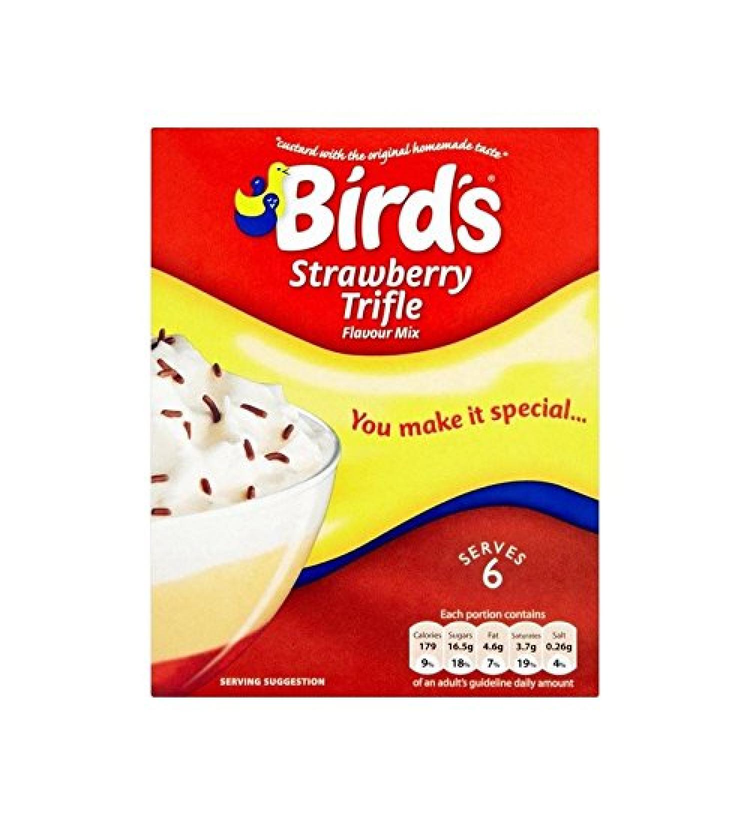 Bird's Trifle Mix Strawberry Pack of 4 packs of 4 strawberries 141g