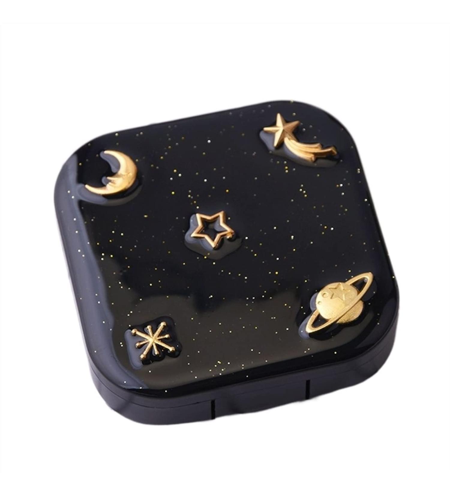 Portable Star & Moon Contact Lens Case - Nfegsiya Travel-Safe Housing with Mirror | Perfect for Soaking & Storage - Buy Online on GoSupps.com