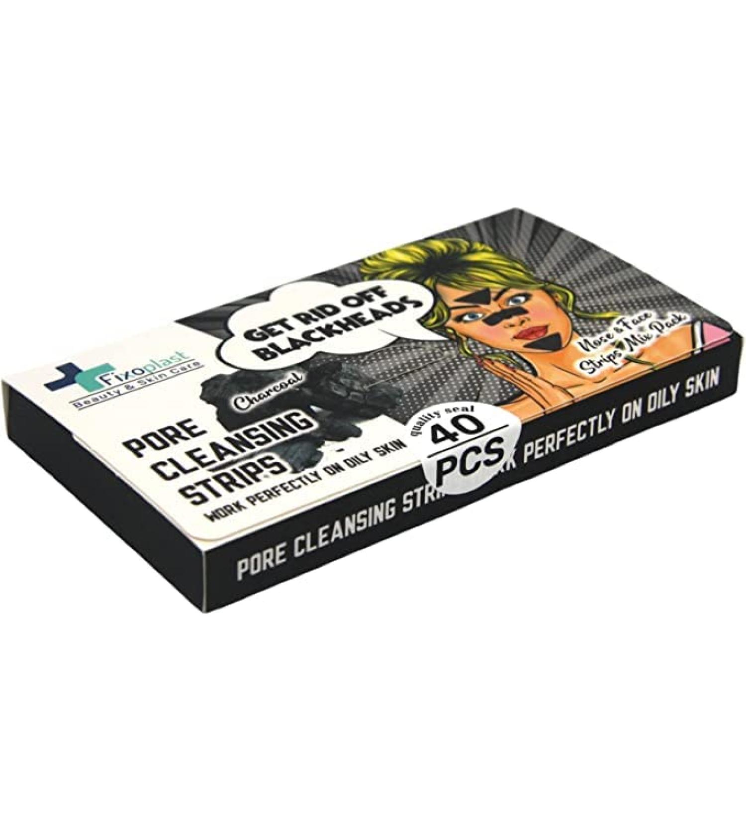 Pore Cleansing Strips - Charcoal Blackhead Remover for Nose Chin & T-Zone | 40 Strips - Buy Online on GoSupps.com