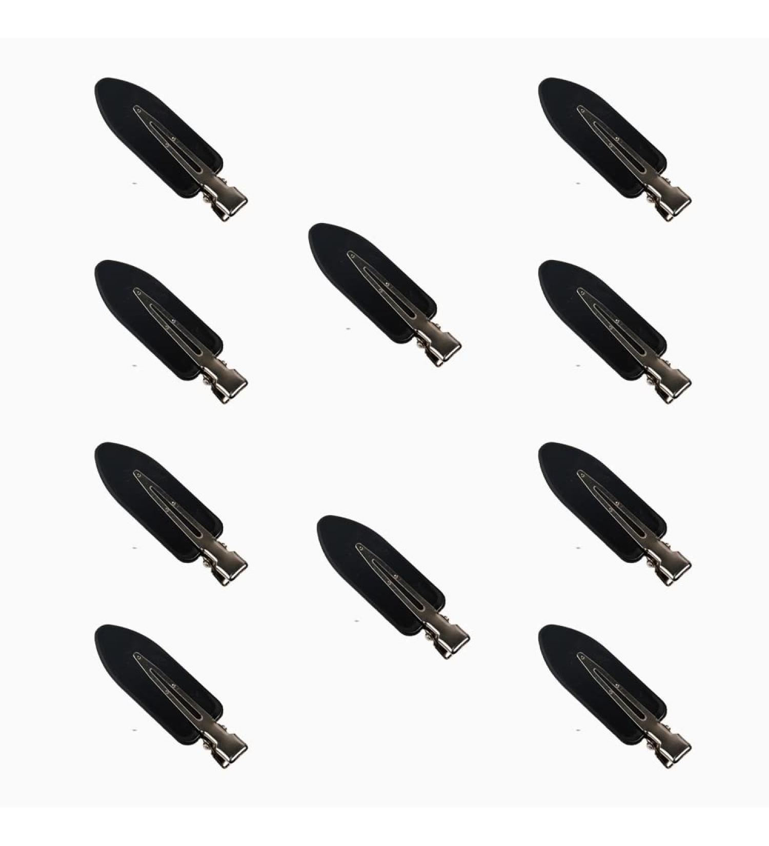 No Bend Hair Clips 10 Pcs - No Crease Makeup Hair Clip for Fashionable Hairstyles - Black - Buy Online on GoSupps.com