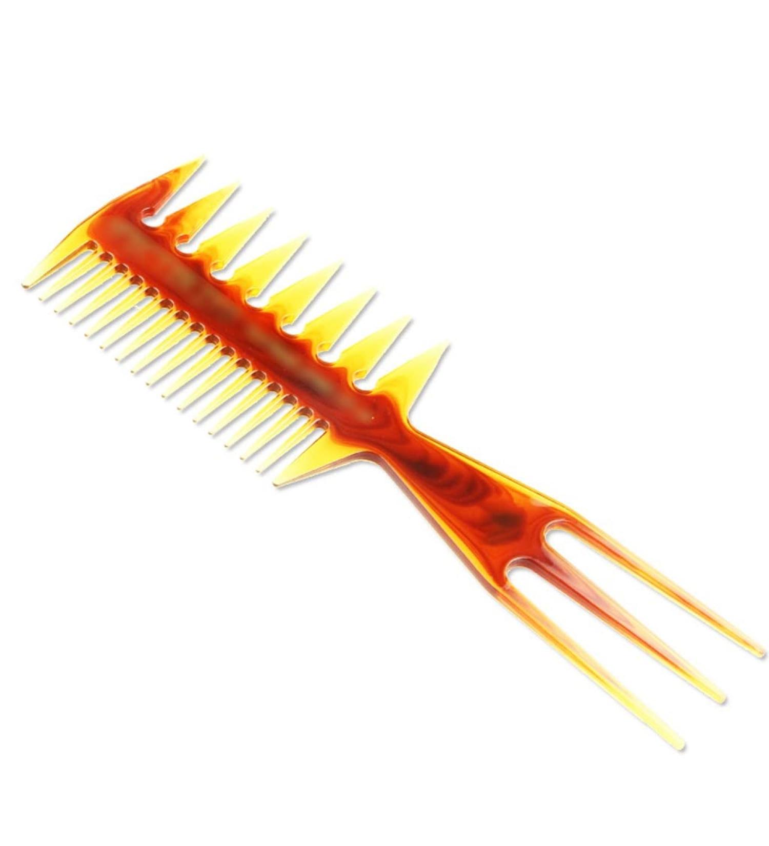 GENHAOSAN Hair Straightener Hair Comb Double-sided Comb Texture Shape Suitable for Large-back Wide-tooth Comb Tip-tail Flat Comb Household Items for Men and Women Curly Hair Brush(A1pc) - Buy Online on GoSupps.com