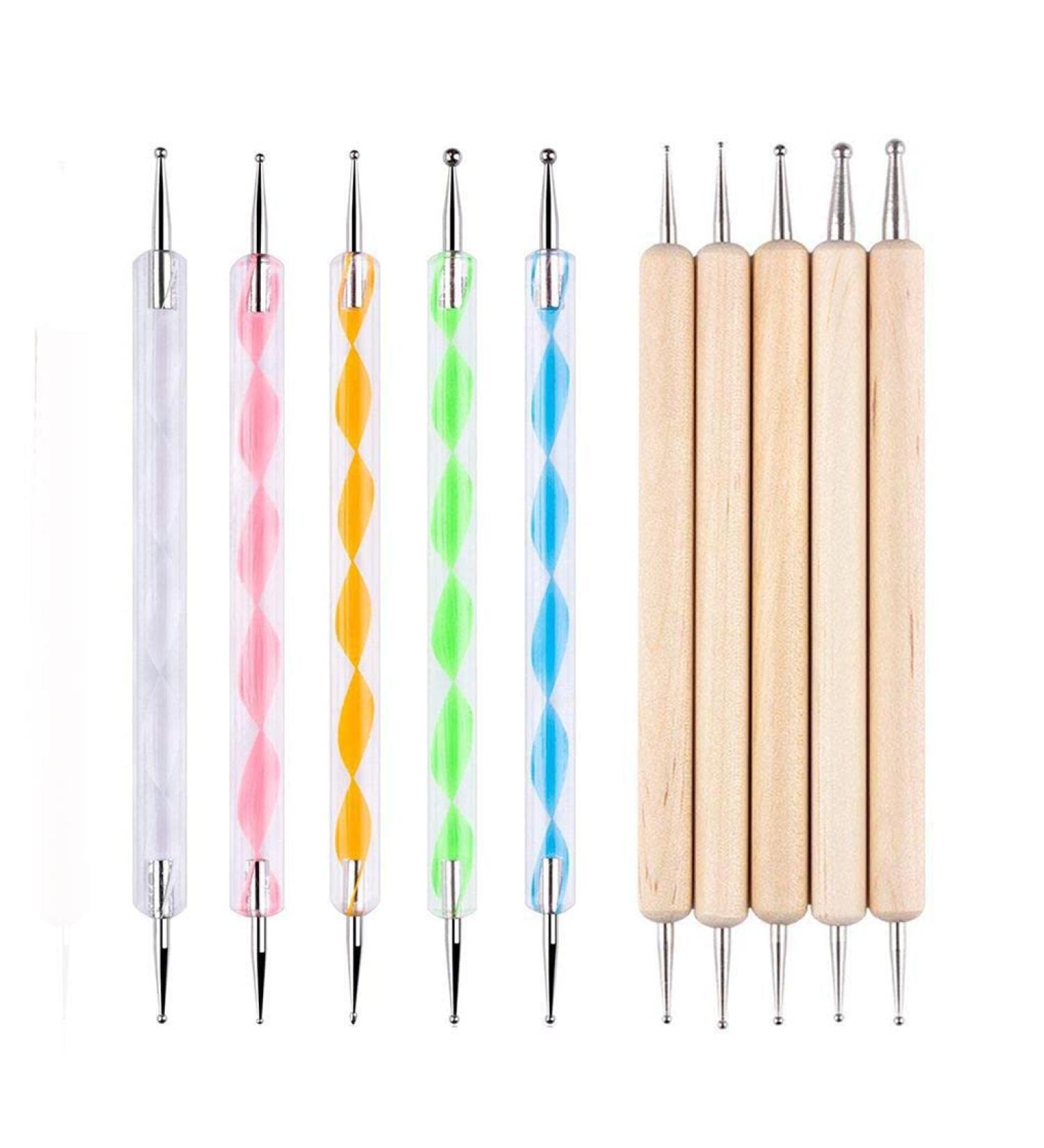 dijiusidy 1 Set Dotting Tools Nail Art Drawing Painting Carving Set Manicure Tools Double-headed Multifunctional Point Drill Pen - Buy Online on GoSupps.com