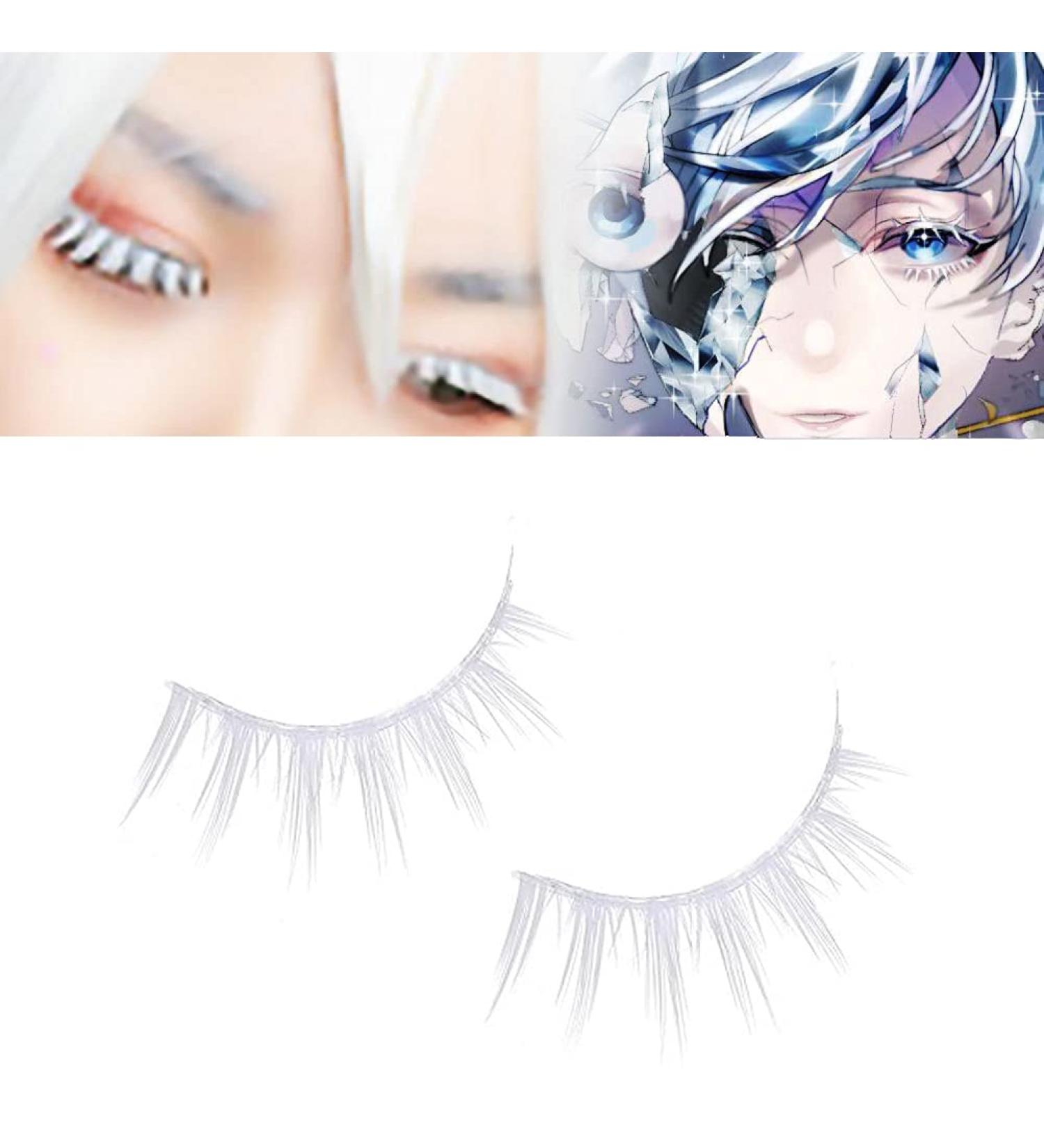 Buy White False Eyelashes | Best Cosplay & Masquerade Makeup Accessories | International Shipping - Buy Online on GoSupps.com
