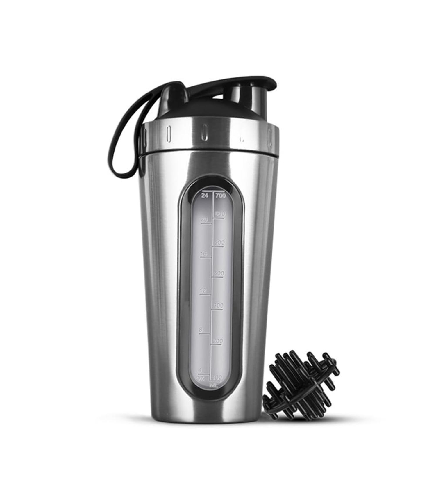 melairo Bouteilles Shaker pour M Langes de Prot Ines Le Shaker Prot Ines en Acier Inoxydable Ne Reste Pas Froid/Chaud Tasses Shaker en M Tal Fen Tre Visible-A - Buy Online on GoSupps.com