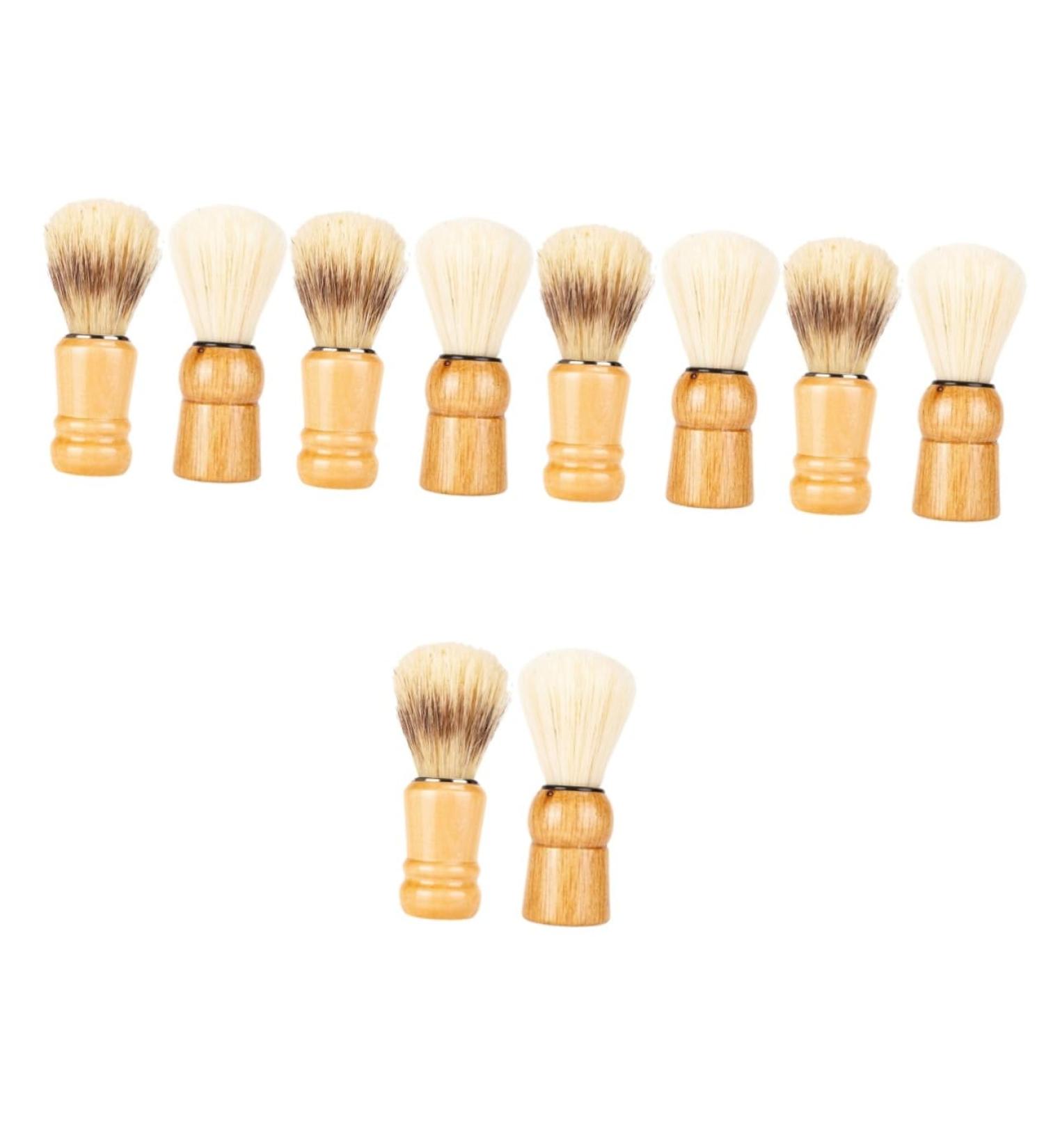 Beavorty 10 STK Bartbrush Set - Premium Shaving Brushes & Bowl for Men | Goat Hair Badger Hair & Travel Cleaning Brushes - Buy Online on GoSupps.com