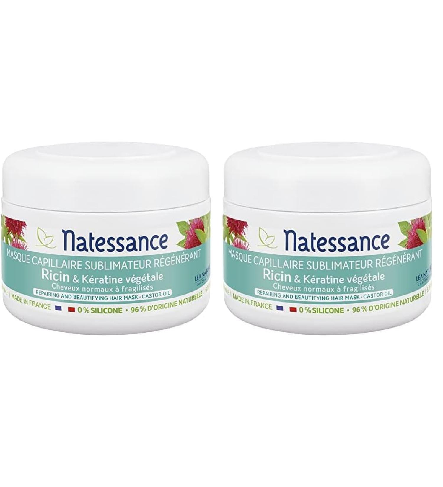 Natessance - Masque capillaire r g n rant - Ricin & K ratine v g tale - 200 ml (Lot de 2) - Buy Online on GoSupps.com