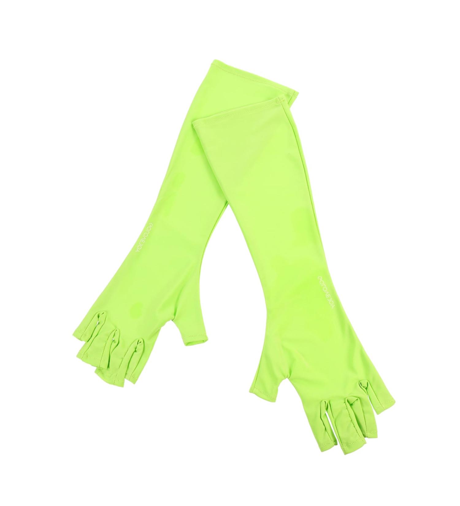 FRCOLOR 1 Pair Nail Gloves UV Protection Gloves Gloves UV Nail Gloves Manicure Accessories Nail Art Gloves Hands Glove Mj03 Green Polyester Nail Lamp Fingerless Manicure Gloves - Buy Online on GoSupps.com