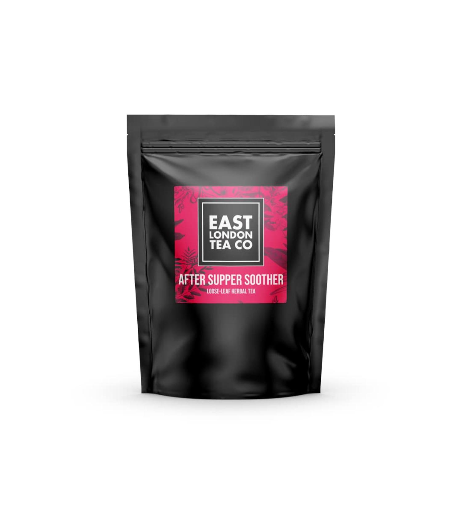 East London Tea Co. - AFTER SUPPER SOOTHER Loose-Leaf Herbal Tea | Helps with Bloating Digestion & Sugar Cravings |100% natural ingredients (60g Pouch) - Buy Online on GoSupps.com