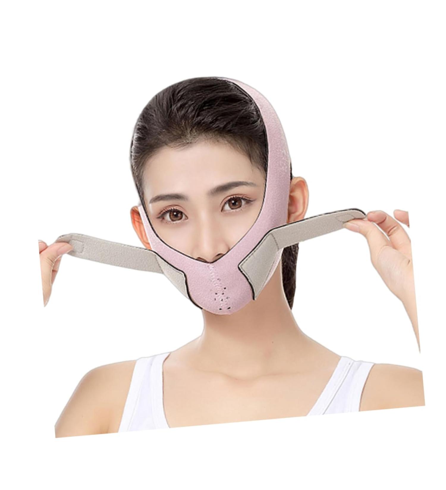 DOITOOL Facial Slimming Thin Peel off Belt Slimming Belt Double Chin Strap V-line Belt Strap Shaping Cheek Slimming Hydrating Thin Artifact Pink - Buy Online on GoSupps.com