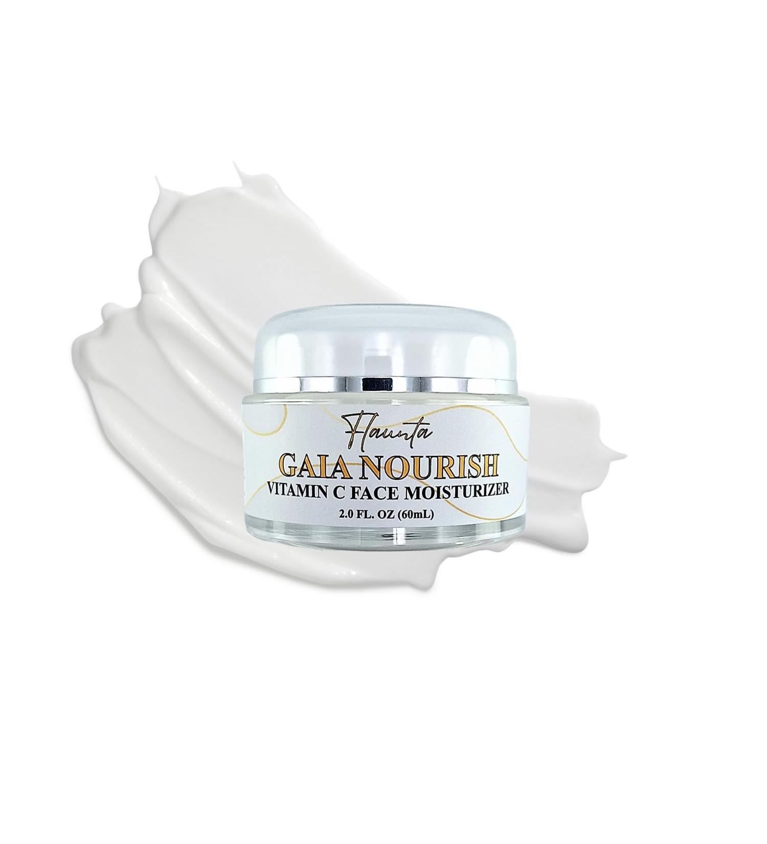 Buy Gaia Nourish Vitamin C Facial Moisturizer - Plant-Based Made in USA with Steric Acid Vitamin B5 & E Green Tea & Shea Butter for Radiant Skin - Buy Online on GoSupps.com