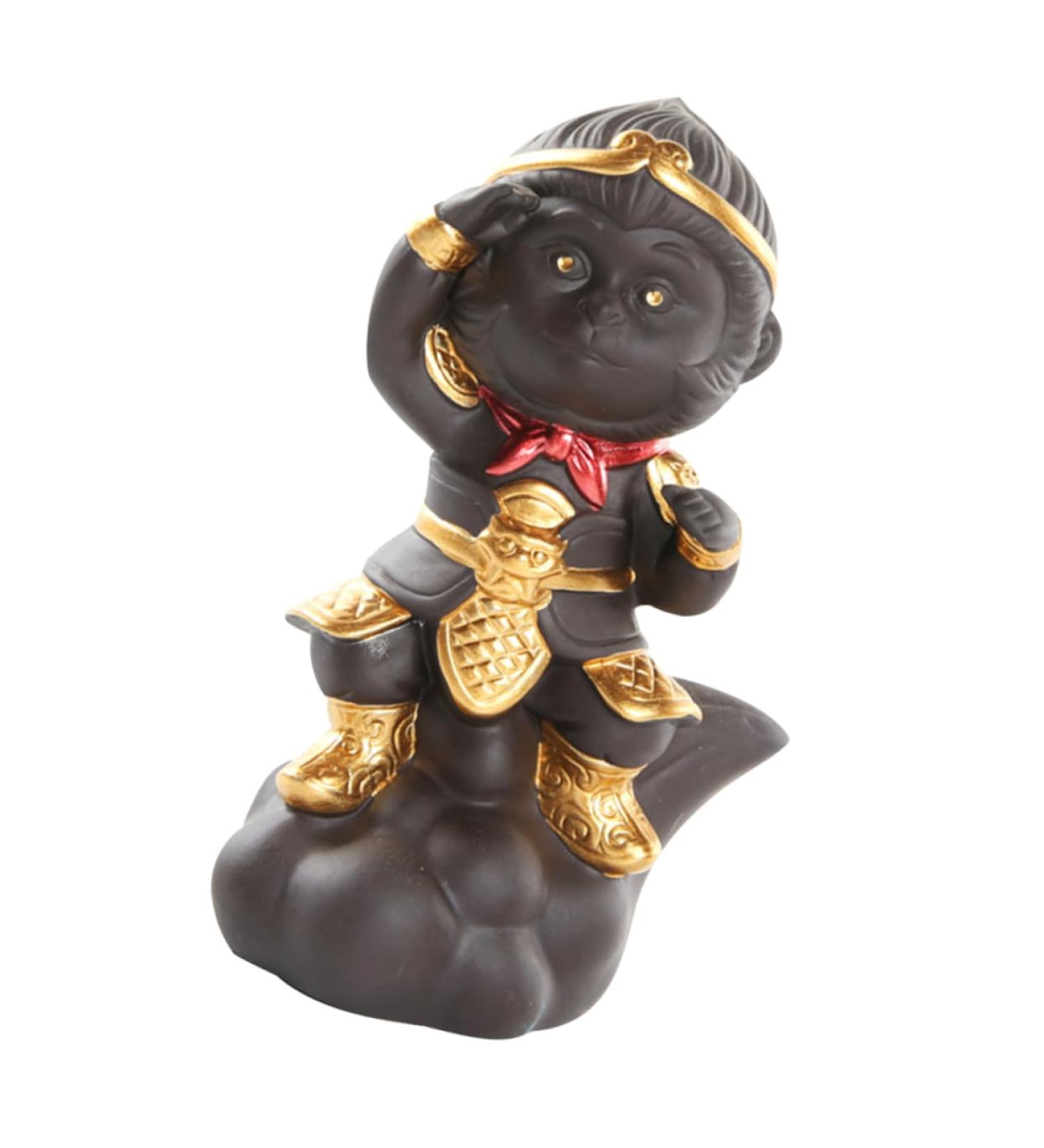 FUNOMOCYA Monkey Tea Pet Monkey Craft Monkey Ornaments Monkey Desktop Ornament Crafts Accessories Ceramics As Shown 7.5*4.5cm - Buy Online on GoSupps.com
