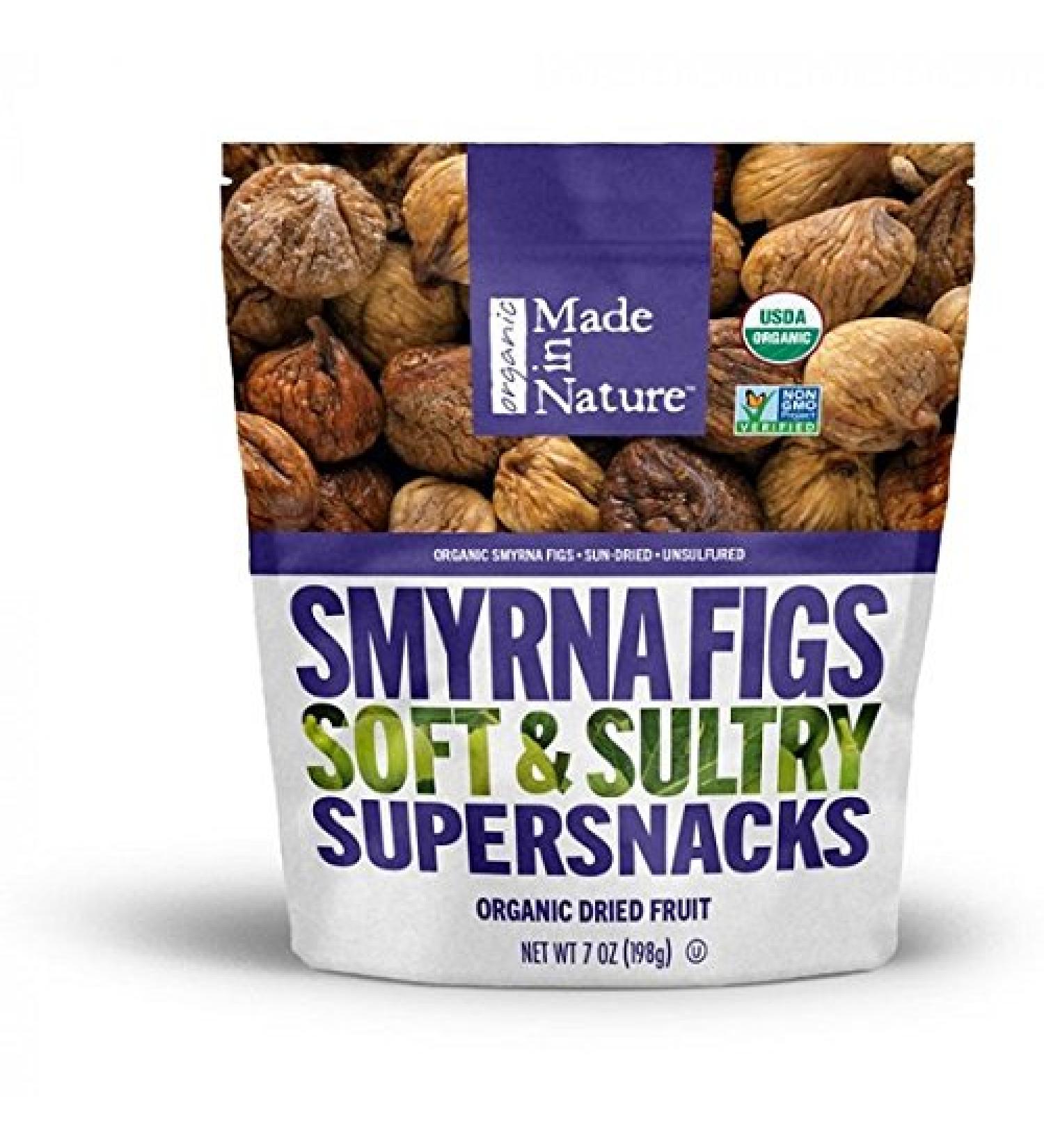 Made in Nature Organic Dried Smyrna Figs Soft & Sultry Supersnacks 7 oz (198 g)