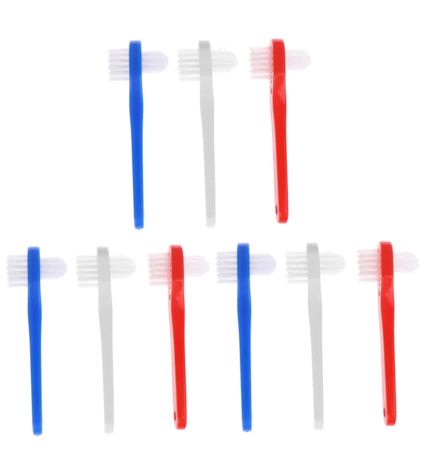 Buy Minkissy 9 STK Portable Denture Cleaner & Prosthesis Brush - Effective Double-Sided Cleaning Device for Impeccable Oral Hygiene - Buy Online on GoSupps.com