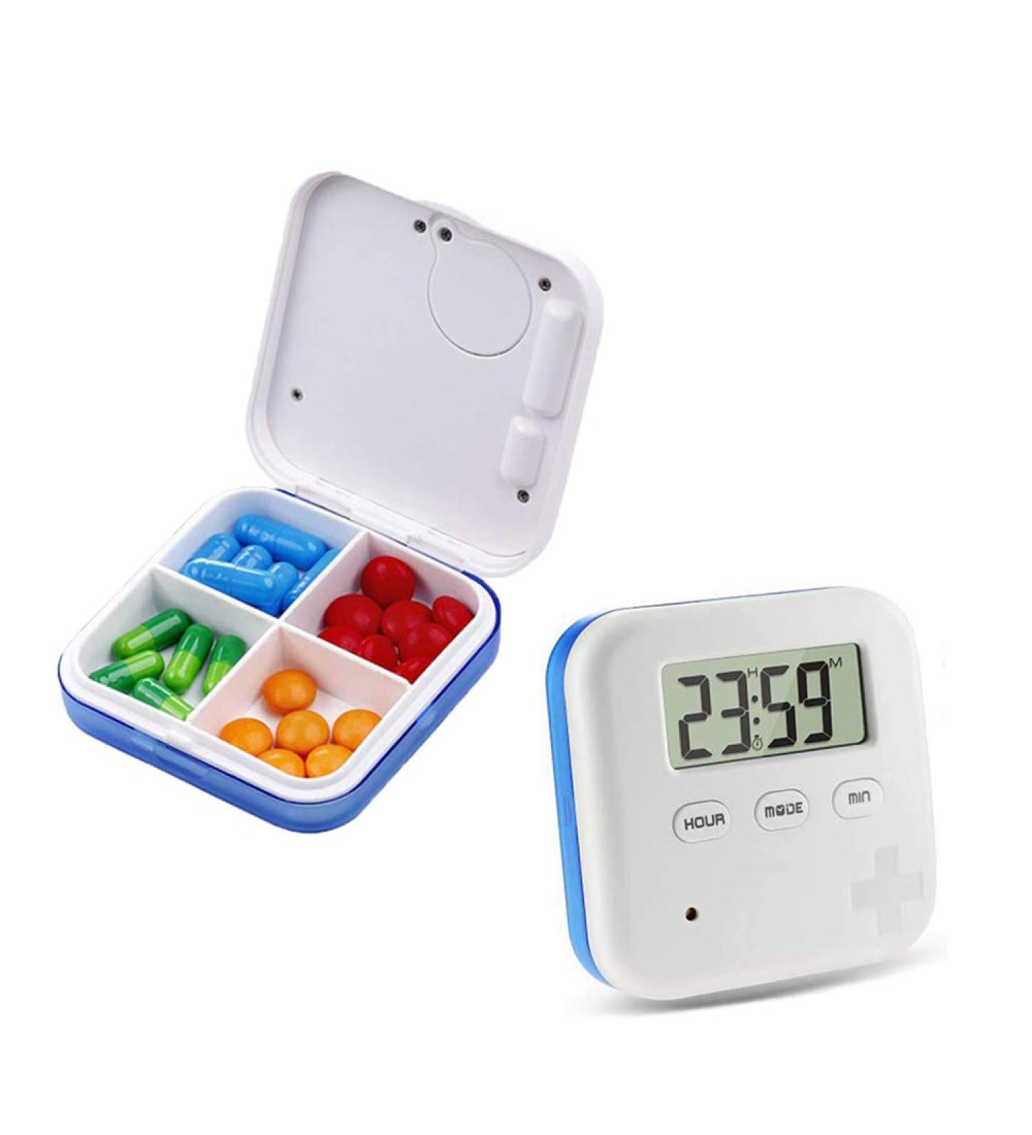 Automatic Pill Dispenser Zeerkeer Electronic Pill Timer-Reminder-Dispenser 5 Times a Day Electronic Timing Portable Daily Drug Storage Box Drug Organizer Case with Reminder (Blue) - Buy Online on GoSupps.com