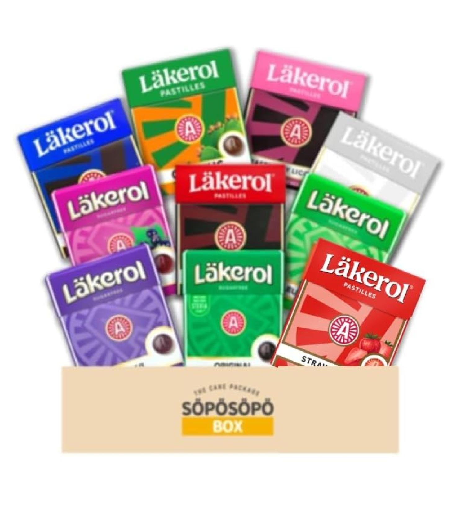  S P S P Lakerol Sugar-Free Lozenges 10 Assorted Flavors 22.7g each in a SOPOSOPO Box (10 items total) - Buy Online on GoSupps.com