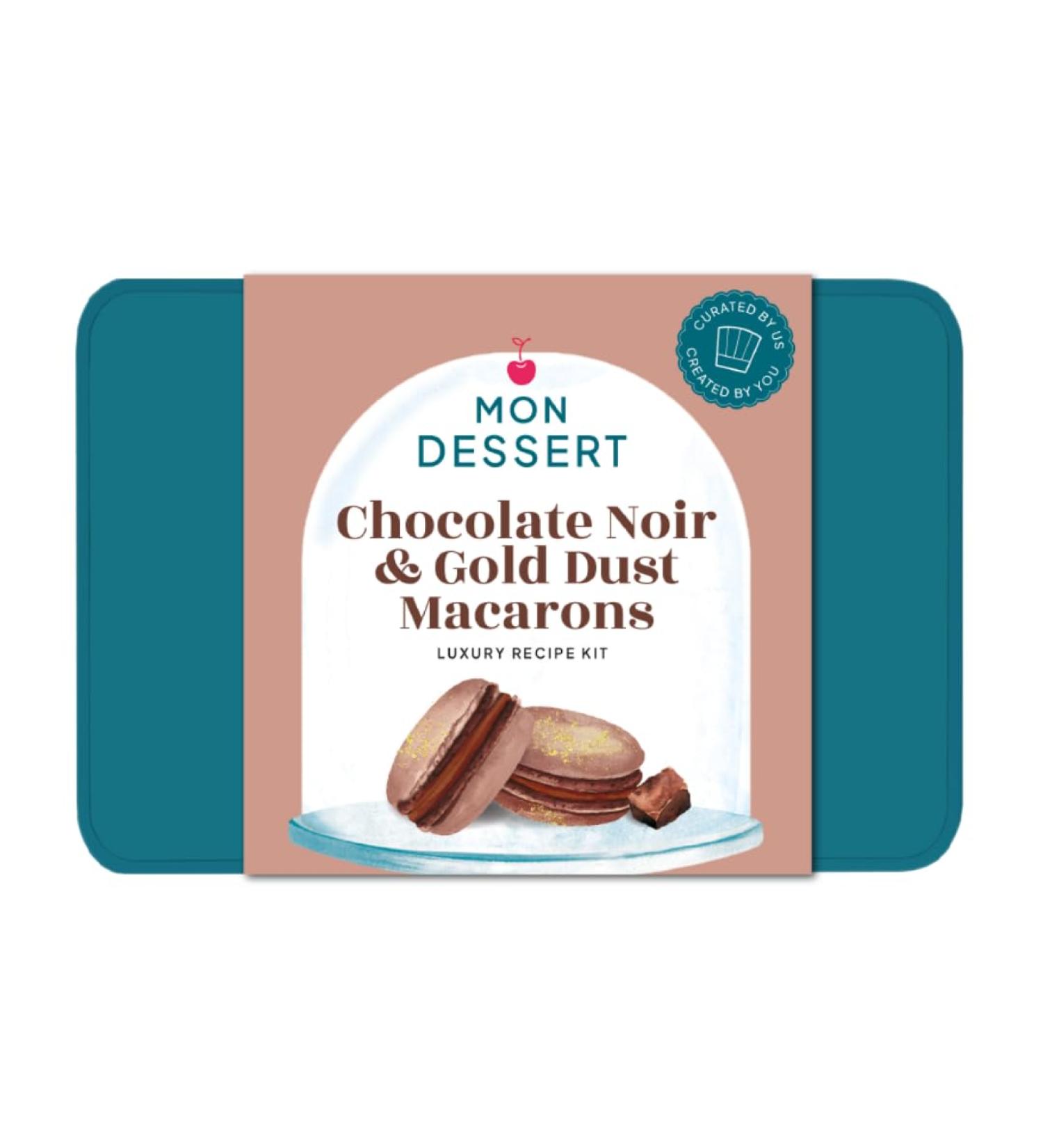 Baking Mix & Bakeware | Chocolate & Gold Macaron Recipe Making Kit | Foodie Gift Tin - Buy Online on GoSupps.com