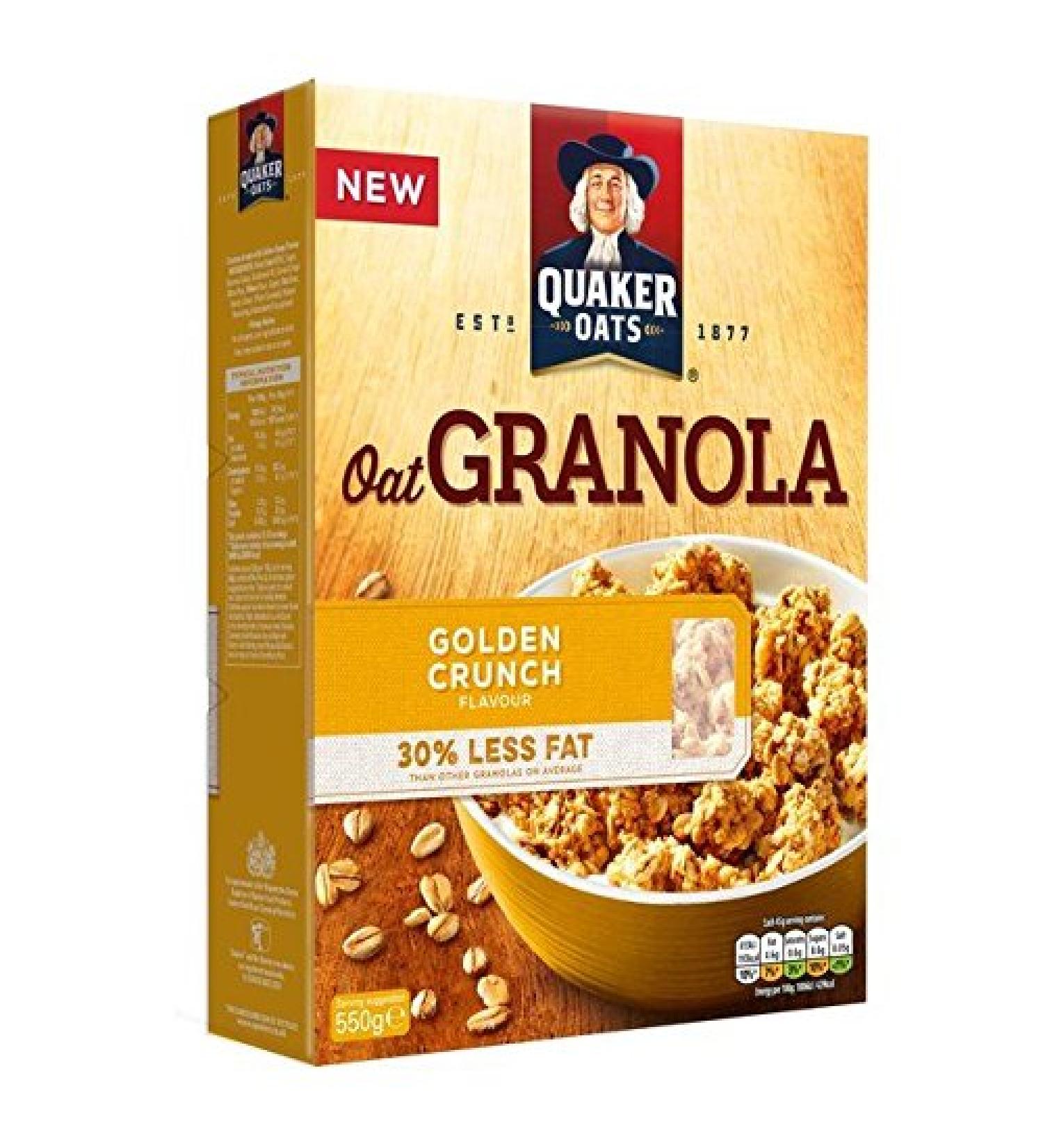 Quaker Oat Granola Golden Crunch - 550g (1.21lbs)