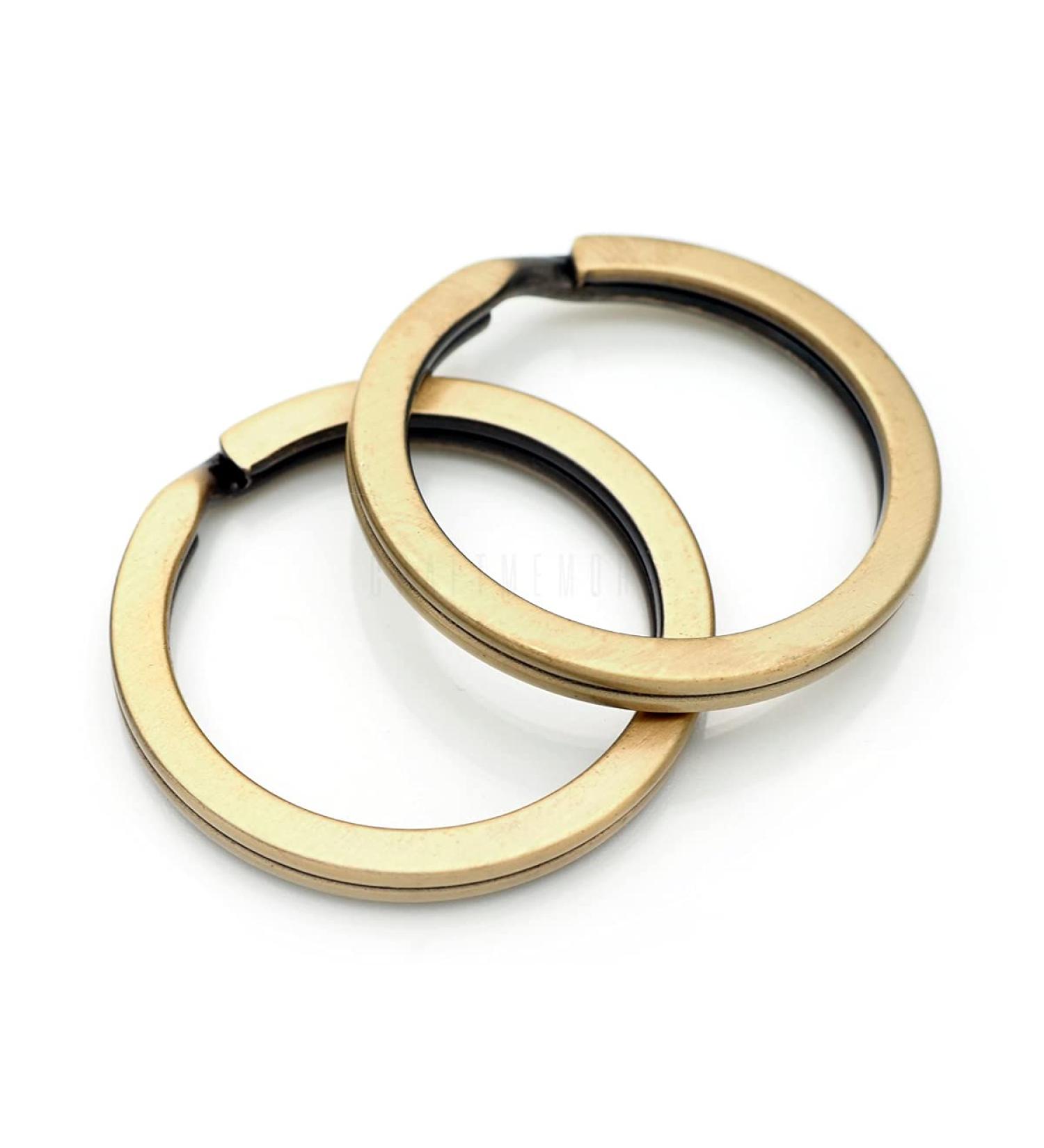 CRAFTMEMORE Key Rings Quality Keychain Rings Metal Flat Split Rings for Car Keys Attachment DIY Leathercraft 10pcs VTKR (1 (25mm) KR34  Brushed Brass) 1 (25 mm) KR34 Brushed Brass - Buy Online on GoSupps.com
