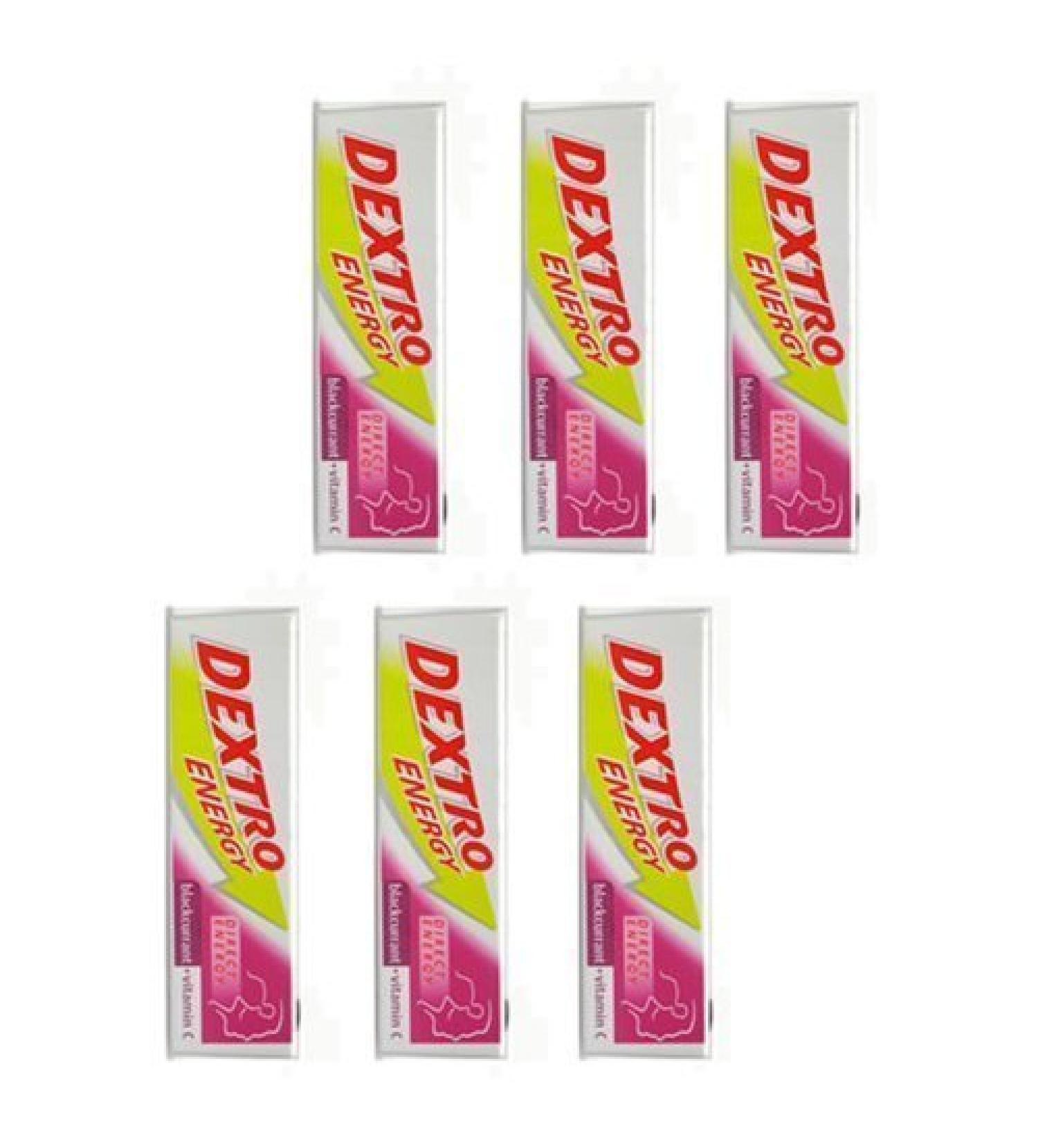 Dextro Energy Glucose Tablets Blackcurrant+Vitamin C 14's-PACK OF 6