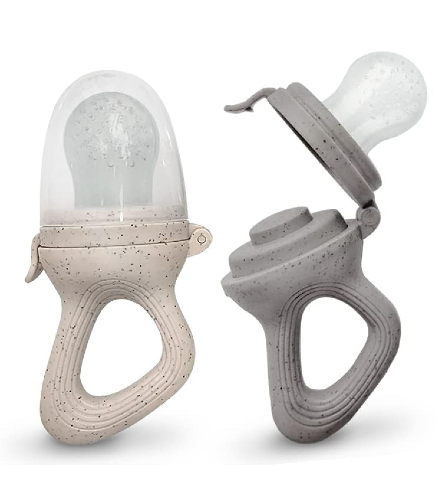 KIDSco Baby Food Feeder Pacifier Set | Teething Pacifier for Babies | BPA Free Silicone Infant Feeder with 2 Extra Nipples - Buy Online on GoSupps.com