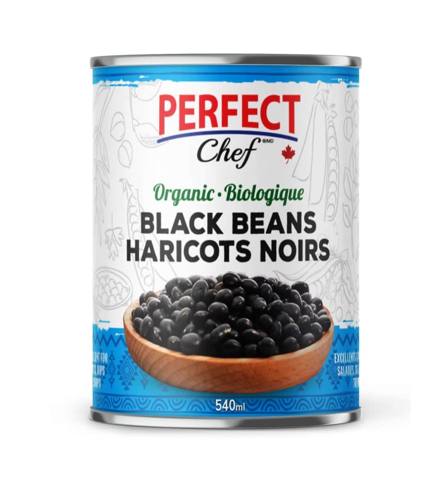 Perfect Chef Organic Black Beans (12-Pack) 12 x 540ml