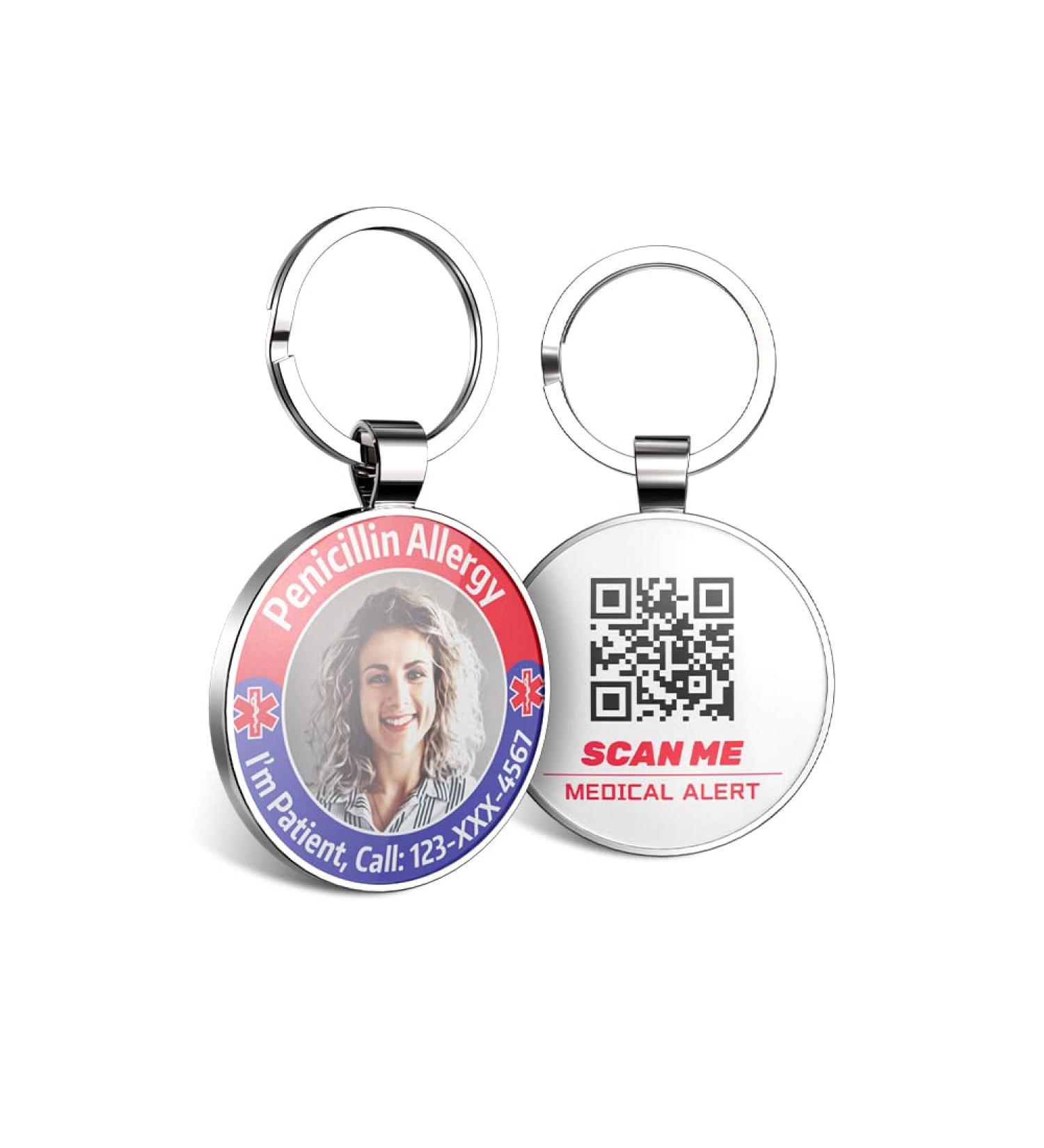 KEKHEALTH Medical Alert Tag with Custom QR Code | Epipen Inside Carry Case | Medical ID Tag for Allergies and Emergency Contacts - Buy Online on GoSupps.com