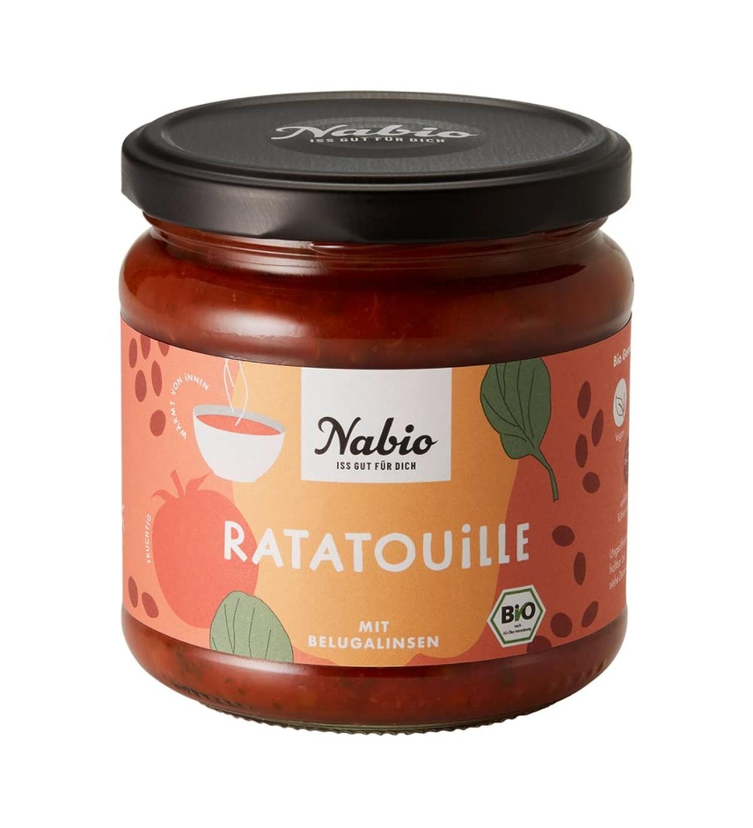 NABIO Nabio Ratatouille with Beluga Lentils 365g Glass