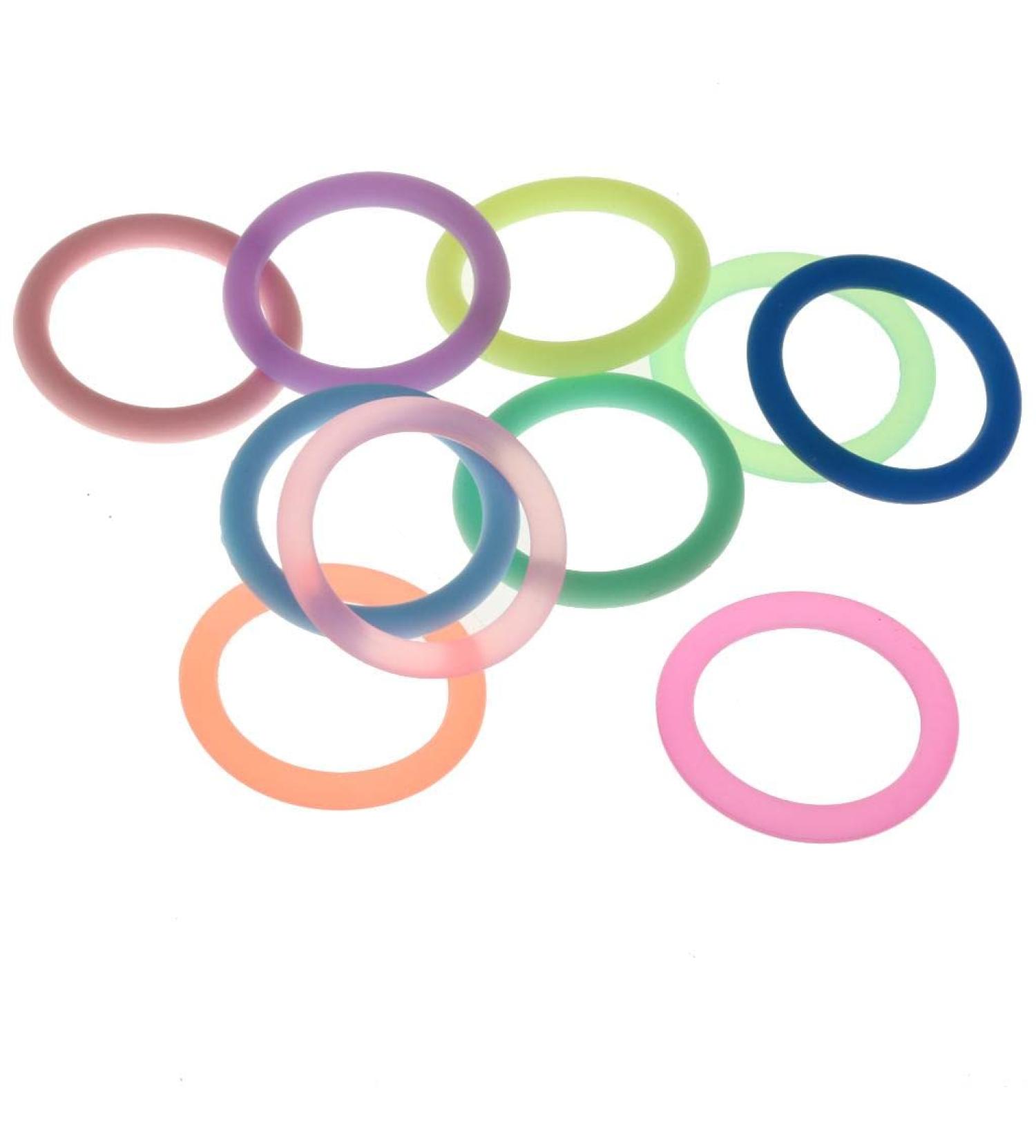 Fenteer 10 O-Rings Silicone Baby Pacifier Chain Clips Colorful Safe & Durable International Shipping - Buy Online on GoSupps.com